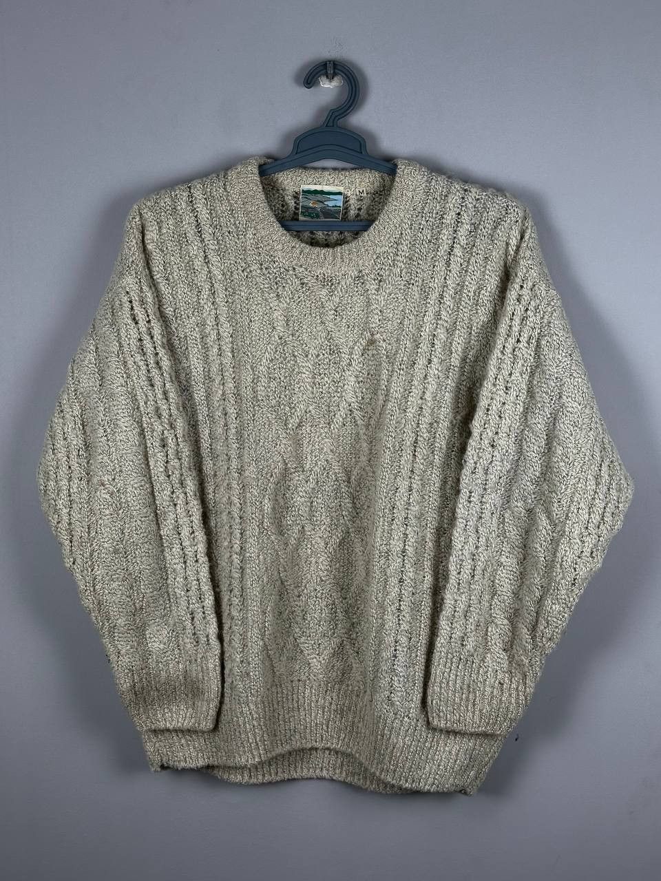 Aran Isles Knitwear Gaeltarra Handloomed Aran Vintage Wool Knitted Sweater Size US M / EU 48-50 / 2 - 1 Thumbnail