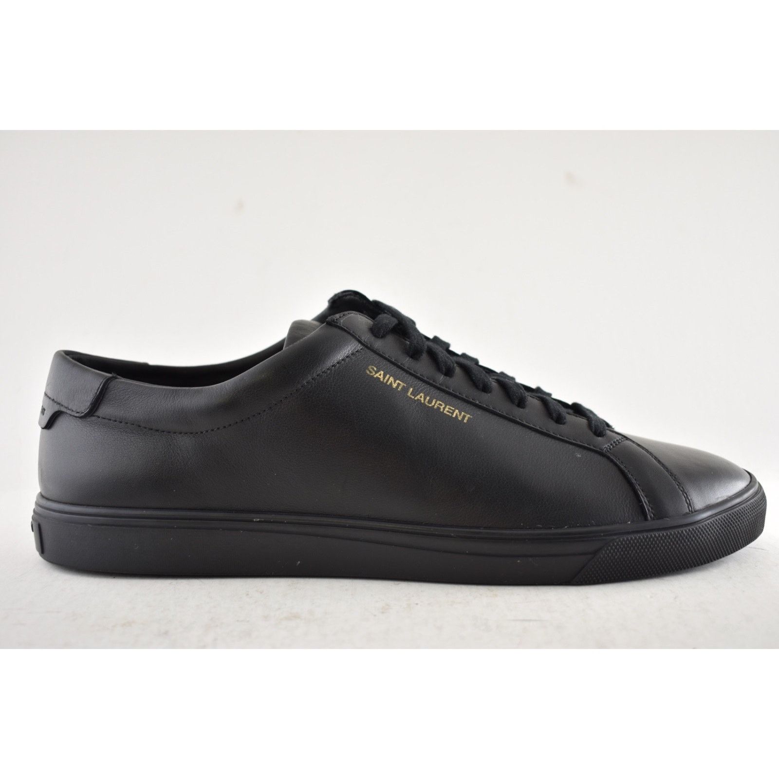 Yves Saint Laurent Saint Laurent Andy Black Leather Low Top Sneaker 44 (US 11) Size US 11 / EU 44 - 2 Thumbnail