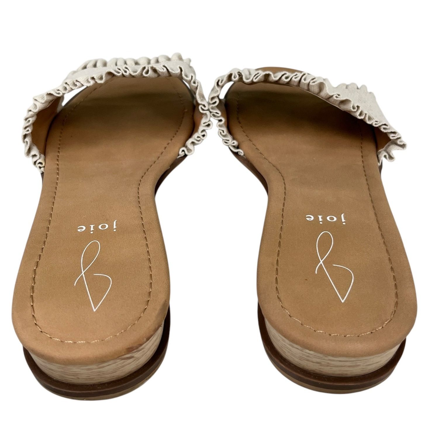 Joie Joie Eidel Canvas Ruffle Cream Flat Slide Sandals 8 Size US 8 / IT 38 - 3 Thumbnail