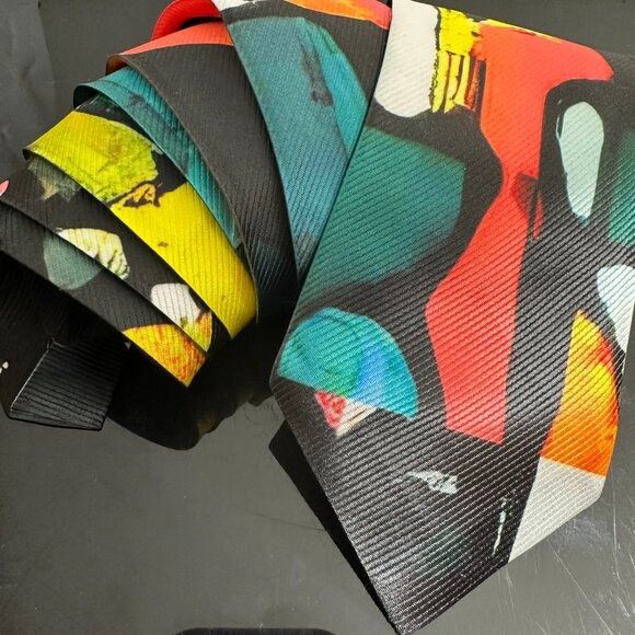 Handmade Modernist Tie Retro Designer Menswear Tie Necktie Mid Centur Size ONE SIZE - 4 Thumbnail