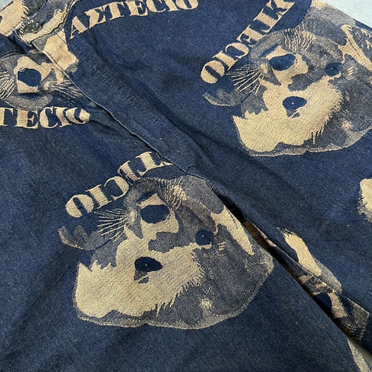 Japanese Brand Vintage Japanese Aetecio JPG Style Dog Printed Denim Pants Size US 27 - 5 Thumbnail