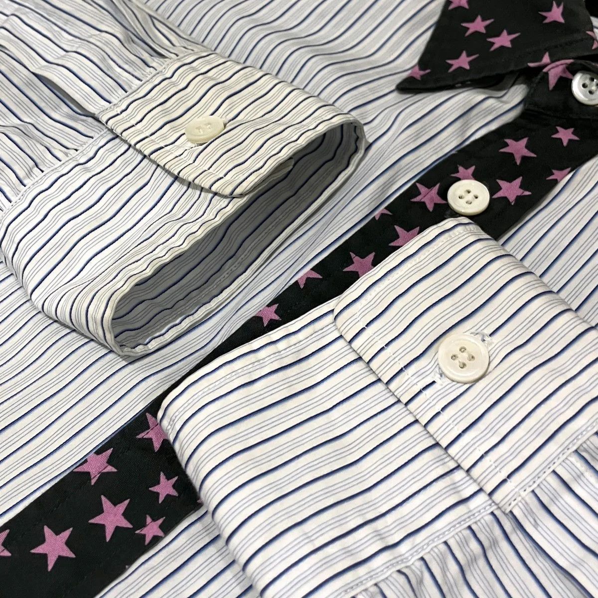Comme des Garcons Homme Deux Star Motif Long Sleeve Shirt Size US M / EU 48-50 / 2 - 5 Thumbnail