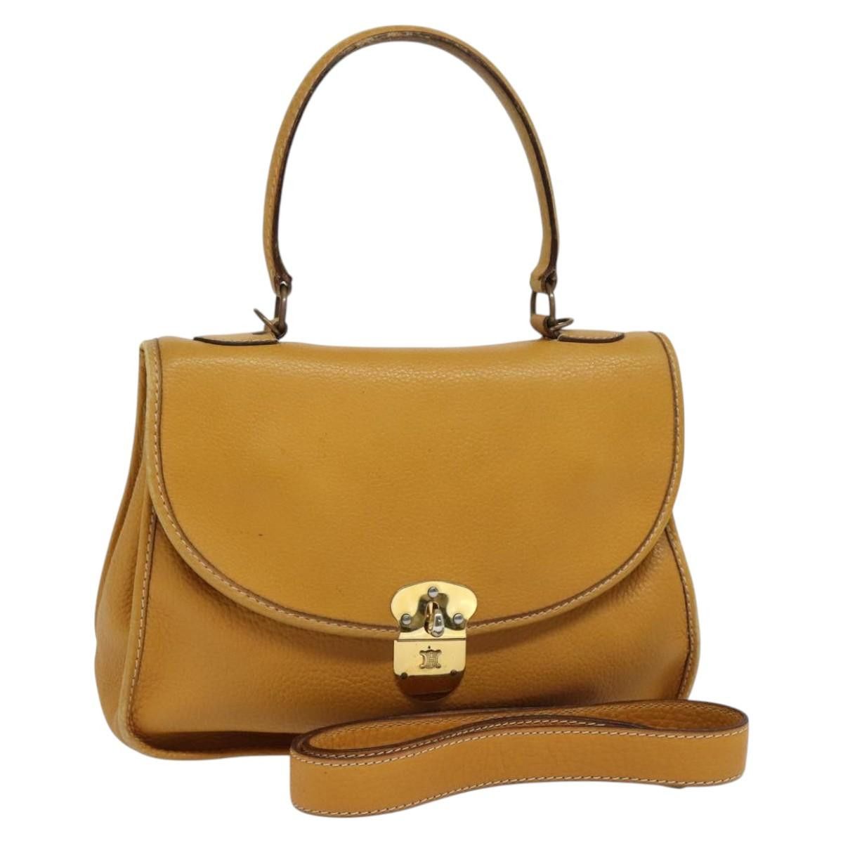 Celine CELINE Hand Bag Leather Yellow Size ONE SIZE - 1 Thumbnail