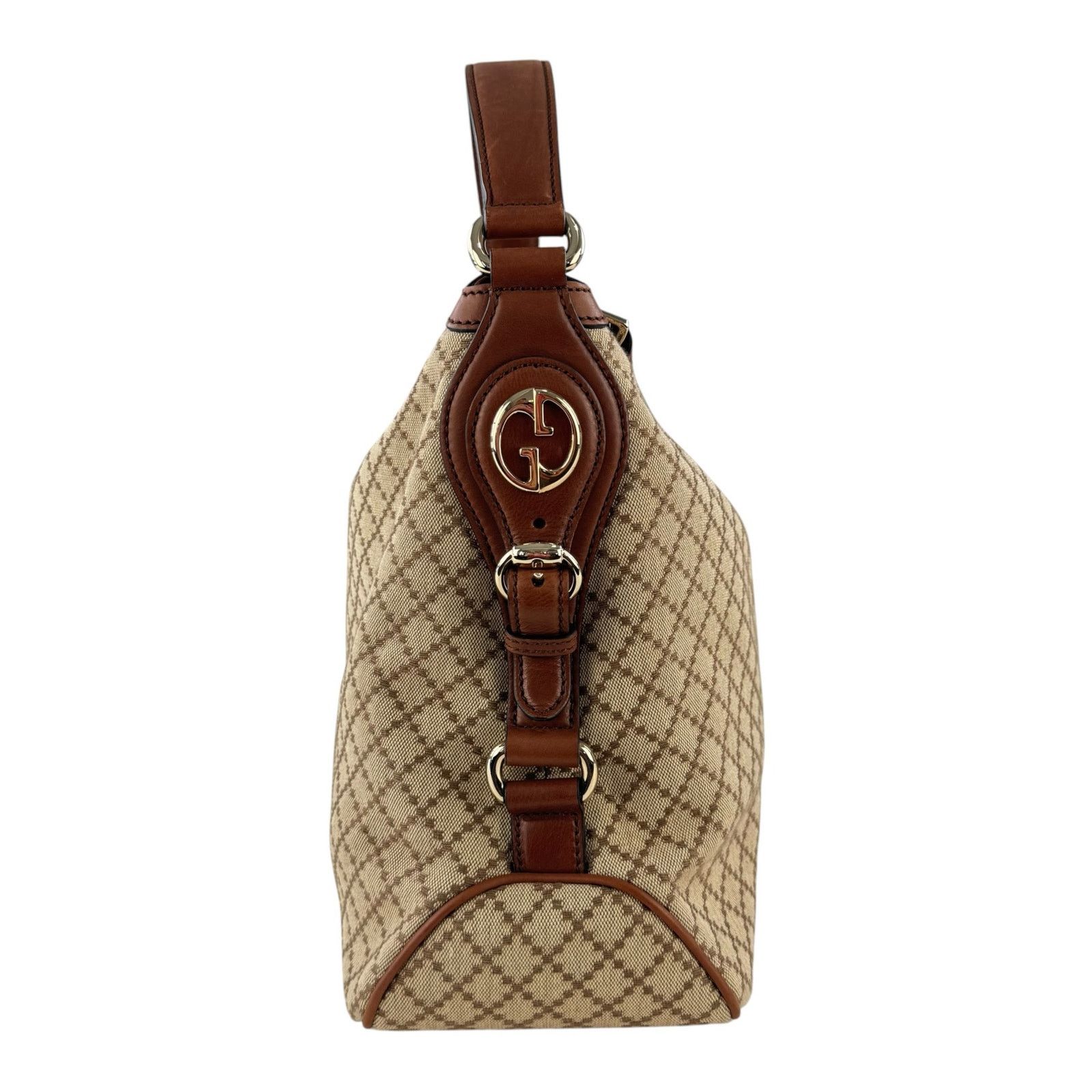 Gucci Gucci Diamante Leather Village Double G Hobo Bag Size ONE SIZE - 3 Thumbnail