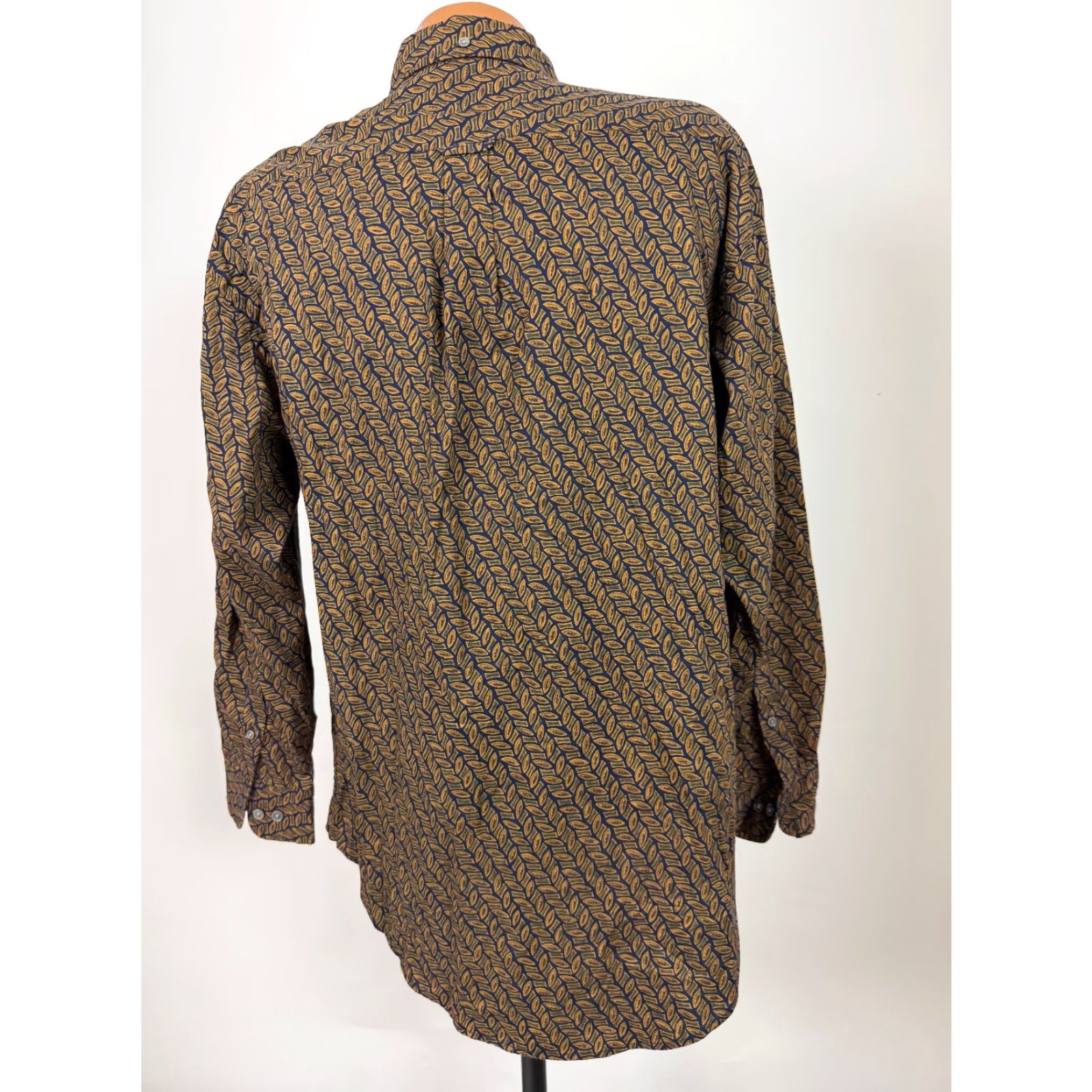 Vintage VINTAGE Time Pieces Shirt Men M Blue Geometric 90s Button-Up Cotton Size US M / EU 48-50 / 2 - 7 Thumbnail