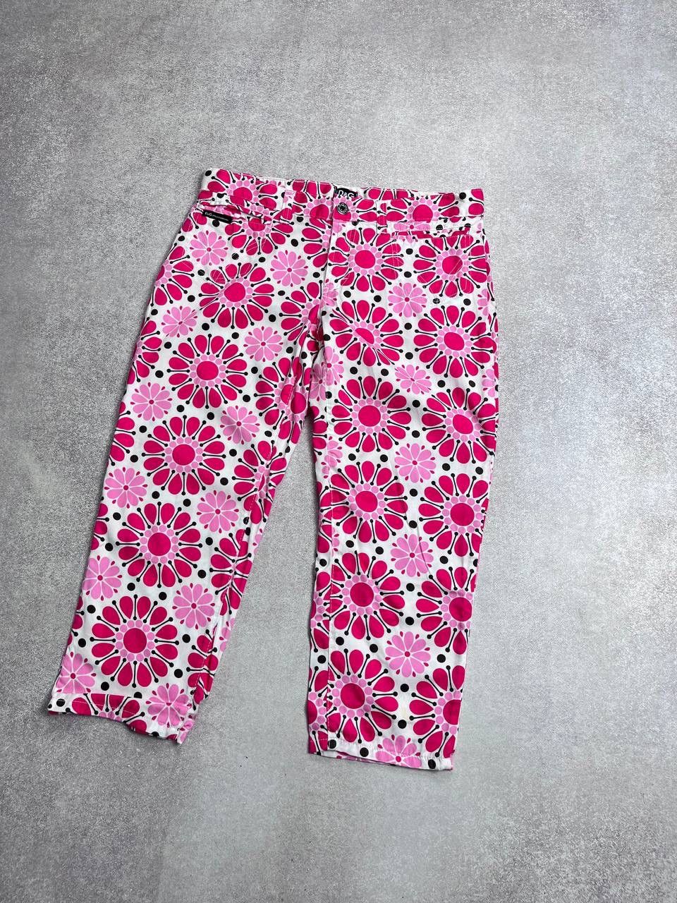 Dolce & Gabbana × Vintage VINTAGE DOLCE&GABBANA FLORAL PINK CAPRI SHORTS 27 Size 27" / US 4 / IT 40 - 4 Thumbnail
