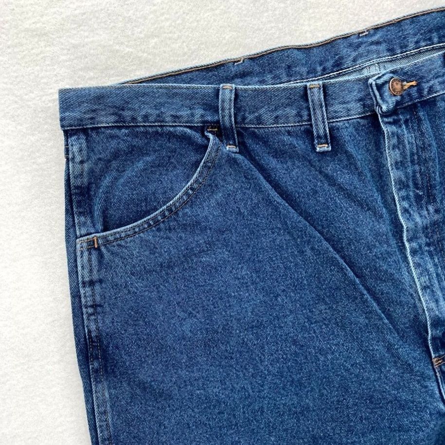 Denime Rustler Mens 46x30 Jeans Straight Denim Blue Reg Size US 30 / EU 46 - 3 Thumbnail