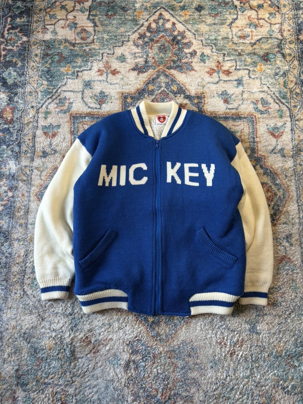 Mickey Mouse Vintage Mickey Mouse Sherpa Lined Zip-up Sweater Jacket Size US L / EU 52-54 / 3 - 1 Thumbnail