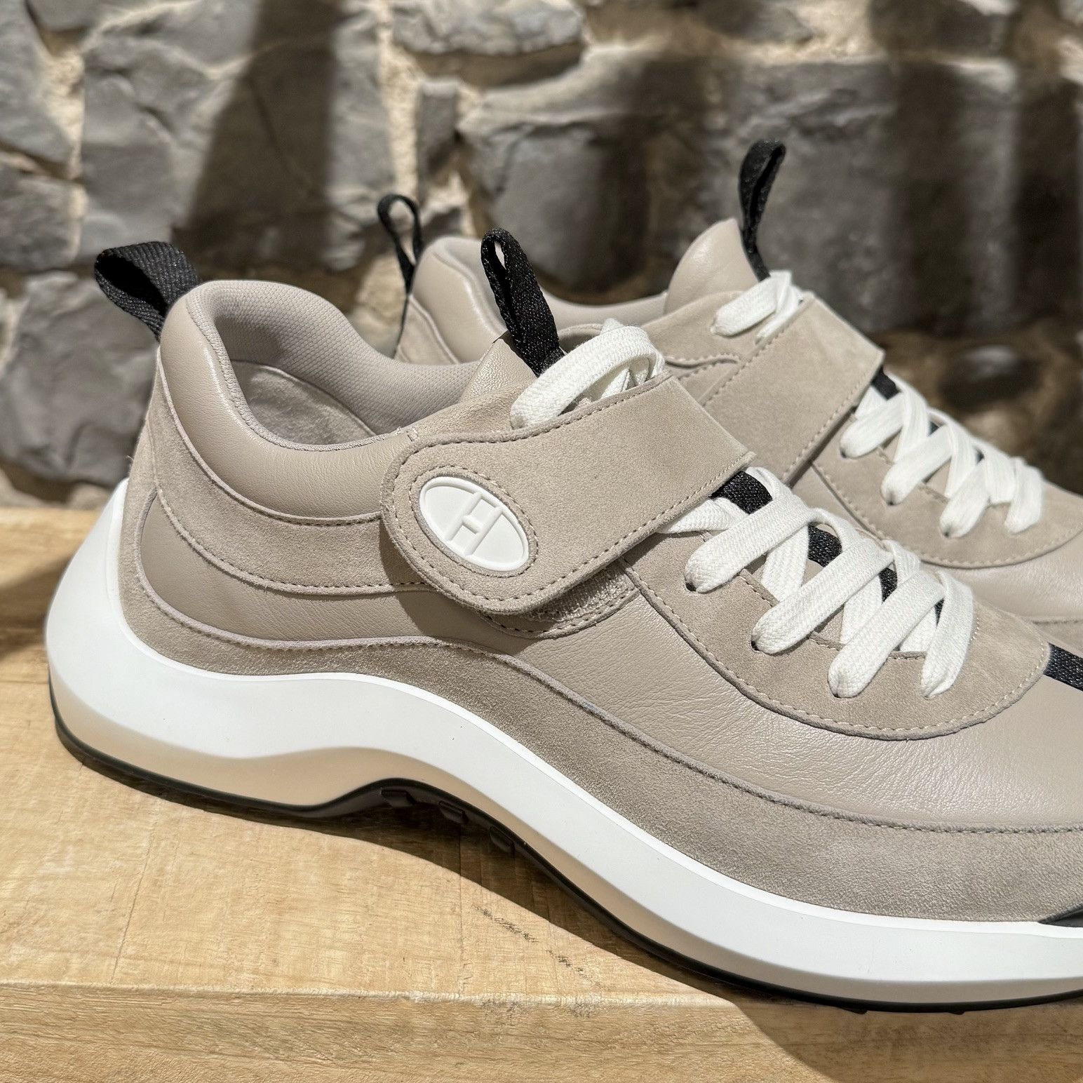 Hermes Hermès Beige Galet Loop Sneakers Size US 8 / IT 38 - 2 Thumbnail