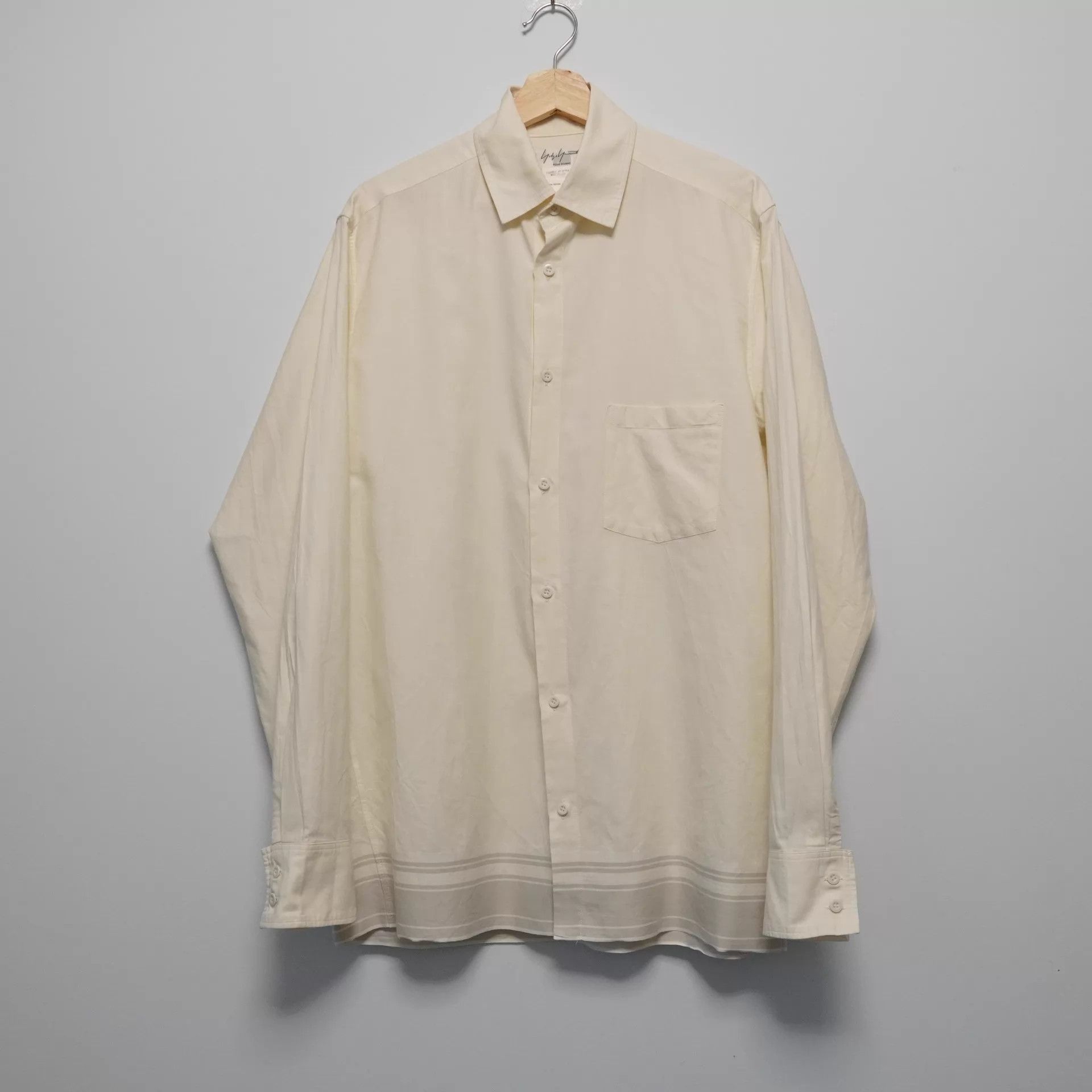 Yohji Yamamoto Yohji Yamamoto 2002SS Striped Off-White Shirt Size 4 Size US XL / EU 56 / 4 - 1 Thumbnail