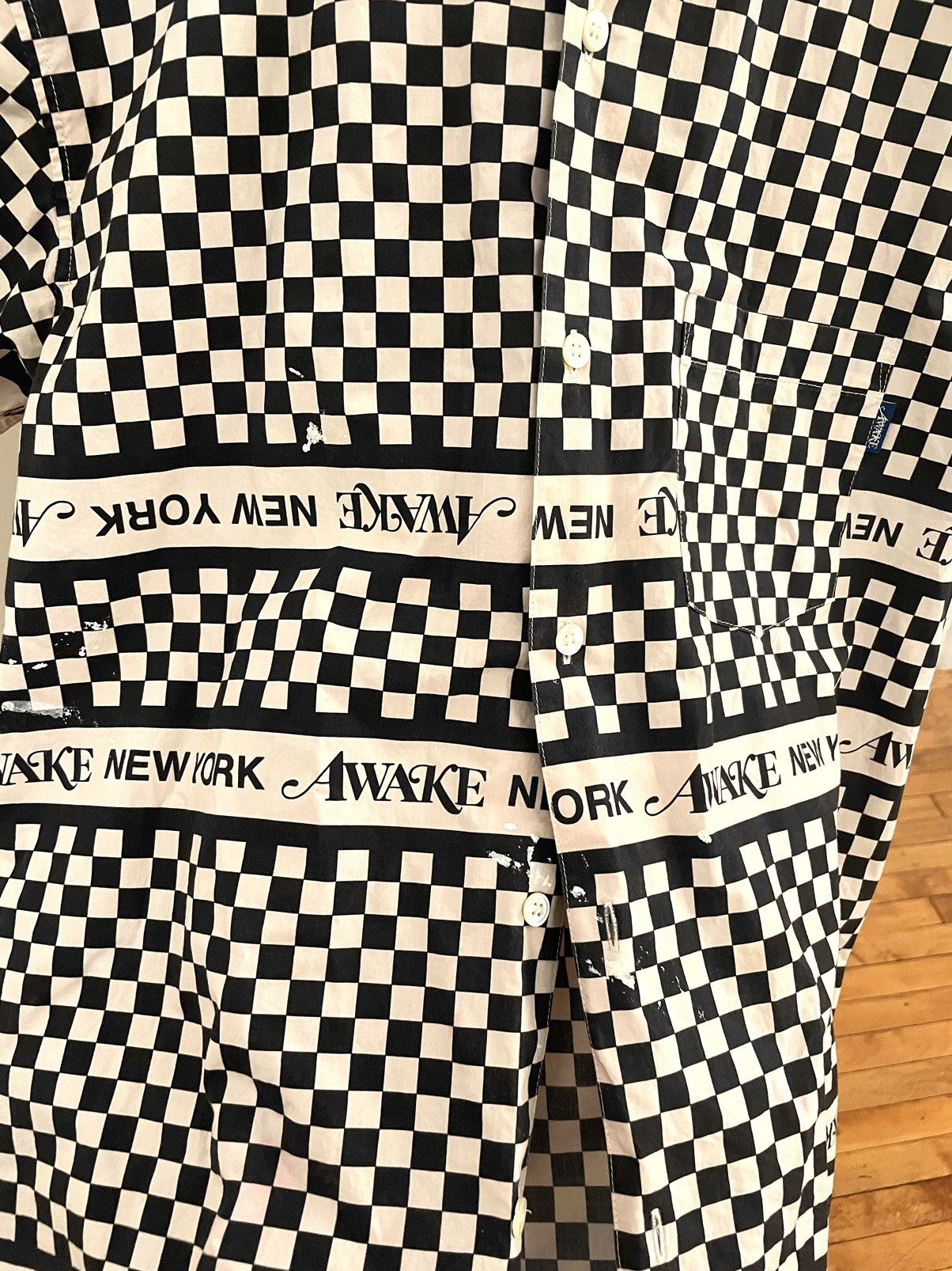 Awake NY Awake NY Camp Collar Checkerboard Logo Shirt Size US M / EU 48-50 / 2 - 5 Thumbnail