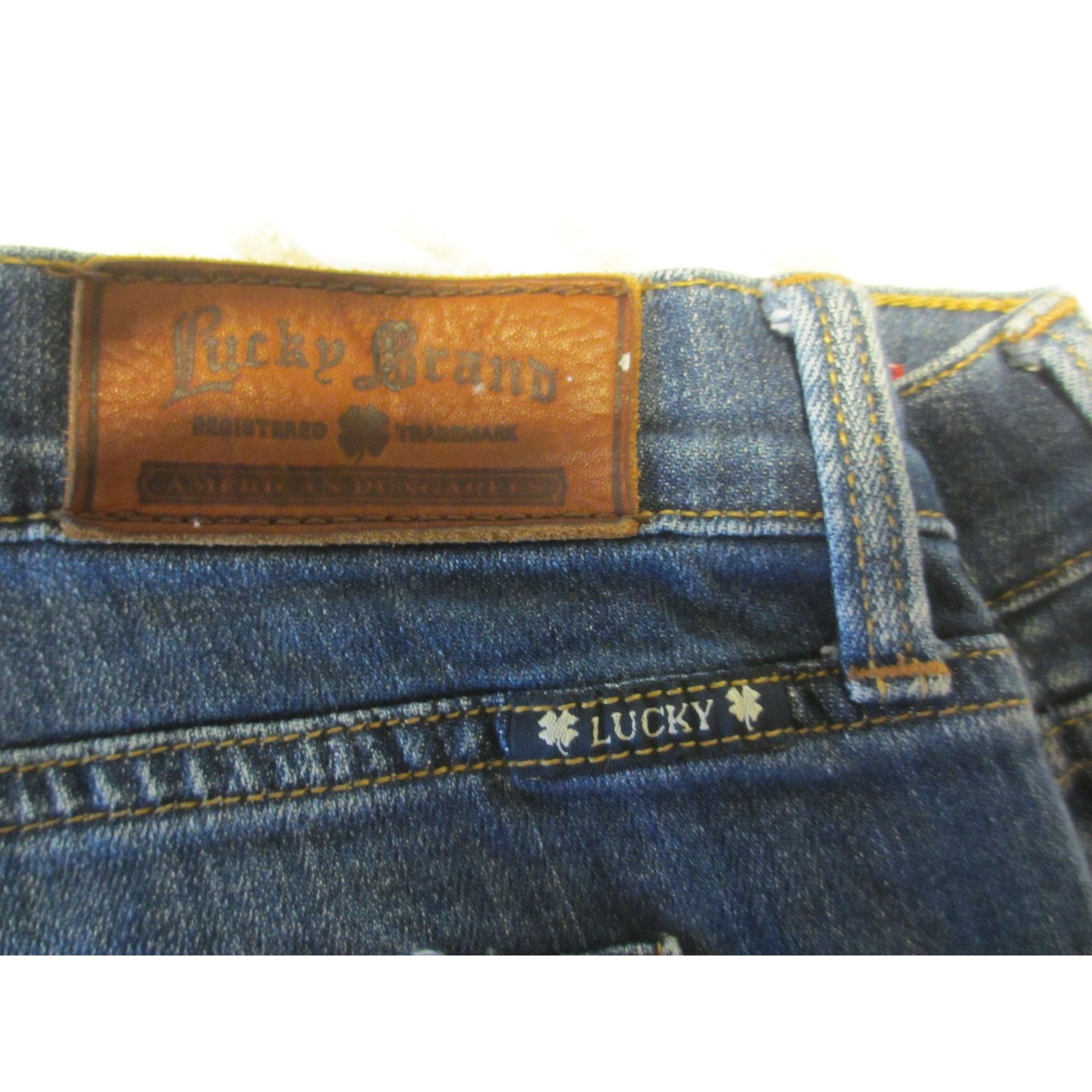 Lucky Brand Lucky Brand Womens Blue Denim Jeans With Leather Patch & Dis Size 32" / US 10 / IT 46 - 8 Thumbnail