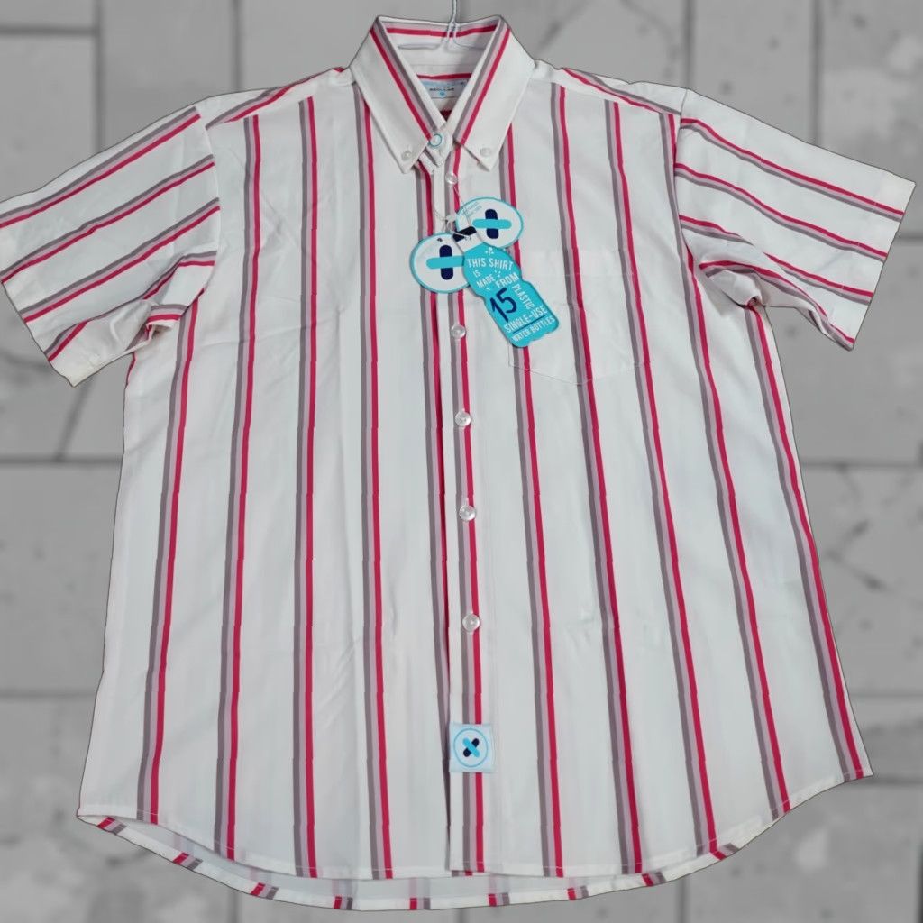 Vintage & Collar Shirt Small White Striped Short Sleeve Performance NEW Shirt Men S White Striped Short Sleeve Button-Up Collared Vintage: No Size US S / EU 44-46 / 1 - 1 Thumbnail
