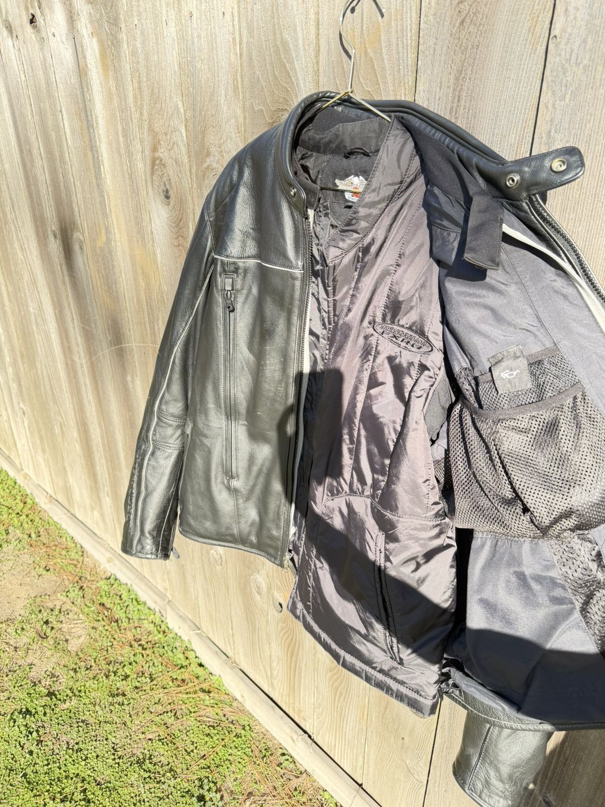 Harley Davidson Harley Davidson Full Set Biker Jacket Vintage Biker jacket Size US XL / EU 56 / 4 - 4 Thumbnail
