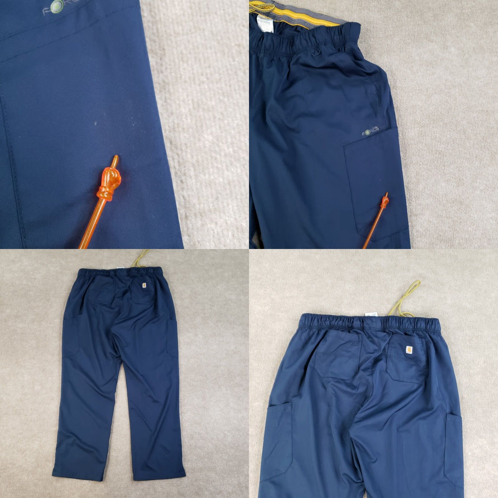 Carhartt VINTAGE Carhartt Cargo Scrub Pants Womens XL Blue Drawstring Stretch Nurse Utility Size 40" / US 18 - 9 Thumbnail