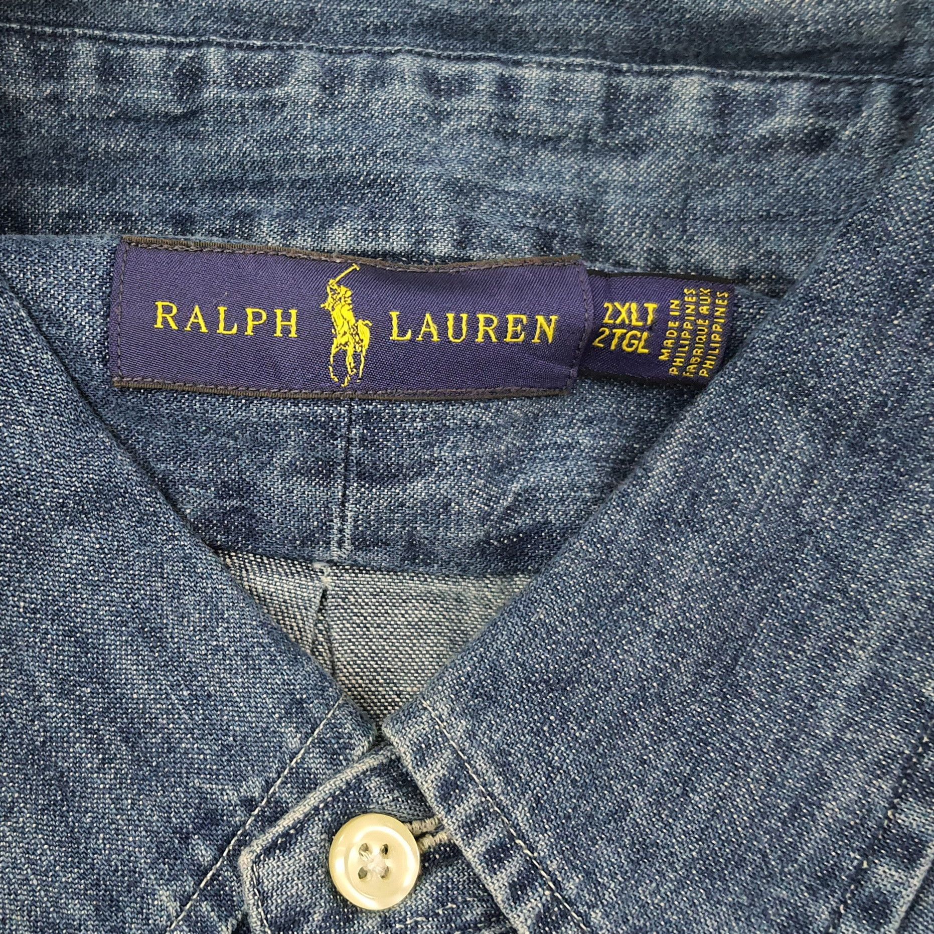 Ralph Lauren Vintage Ralph Lauren Button Up Denim Shirt C223N33 Size US XXL / EU 58 / 5 - 5 Thumbnail