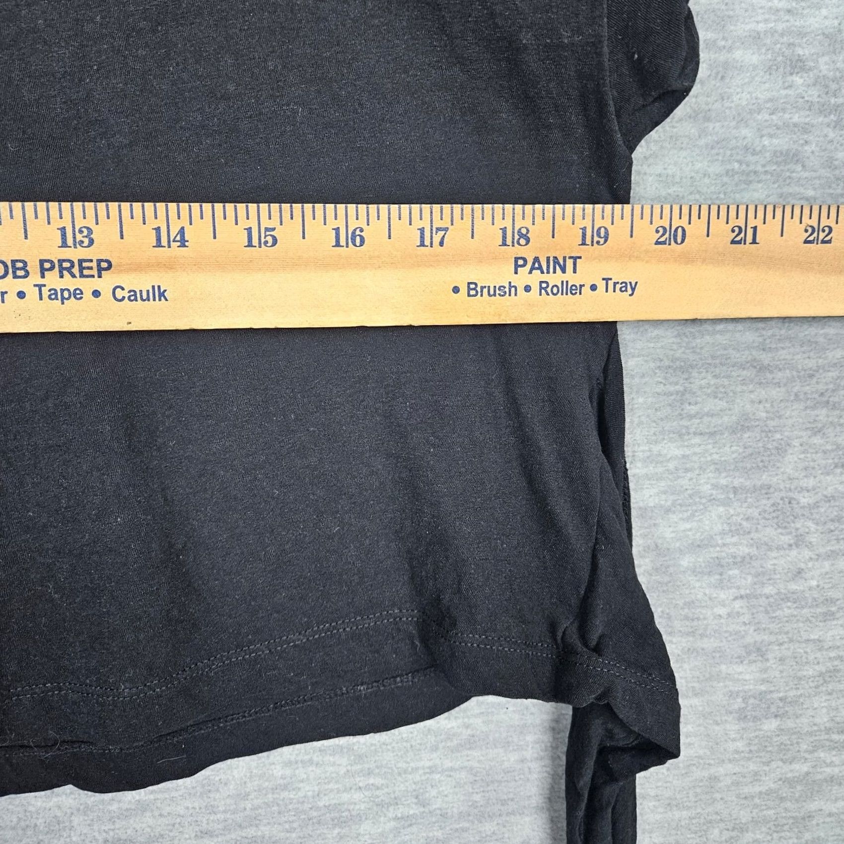 Vintage A.L.C Women's Black Cropped Short Sleeve Tie Waist Cotton Tee XS Size 26" / US 2 / IT 38 - 5 Thumbnail