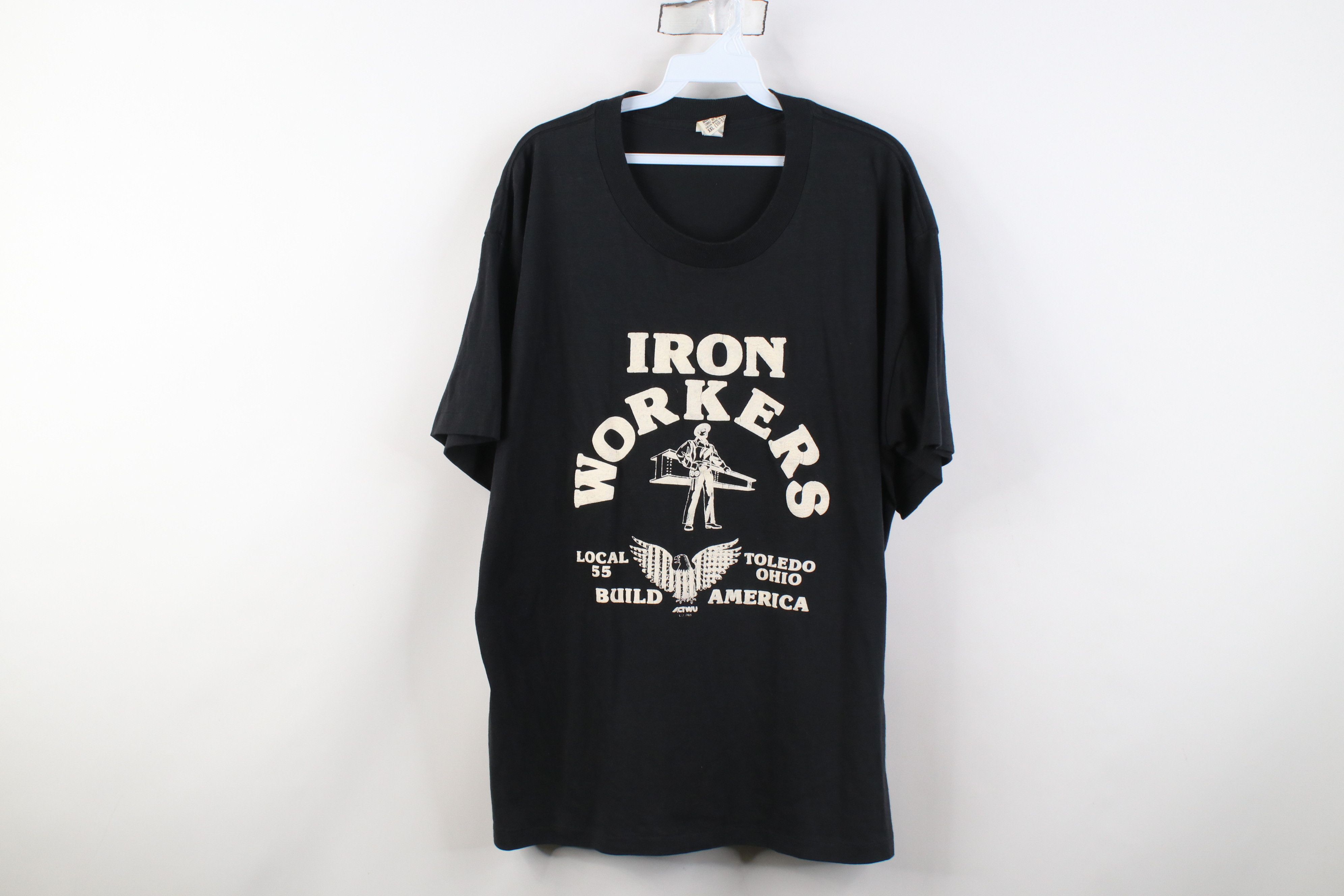 Vintage Vintage 70s 80s Workers Local 55 Union Toledo T-Shirt USA Size US XXL / EU 58 / 5 - 1 Thumbnail