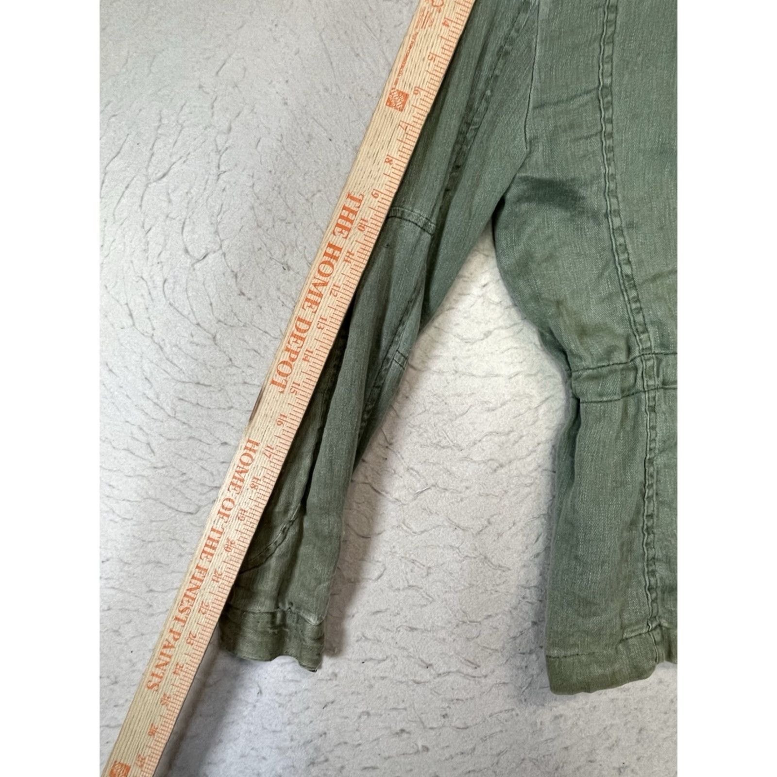 Lucky Brand Lucky Brand Jacket Women XS Green Linen Drawstring Waist Short Sleeve Pockets Breathable Casual Travel Regular Fit Vintage: No Size XS / US 0-2 / IT 36-38 - 5 Thumbnail