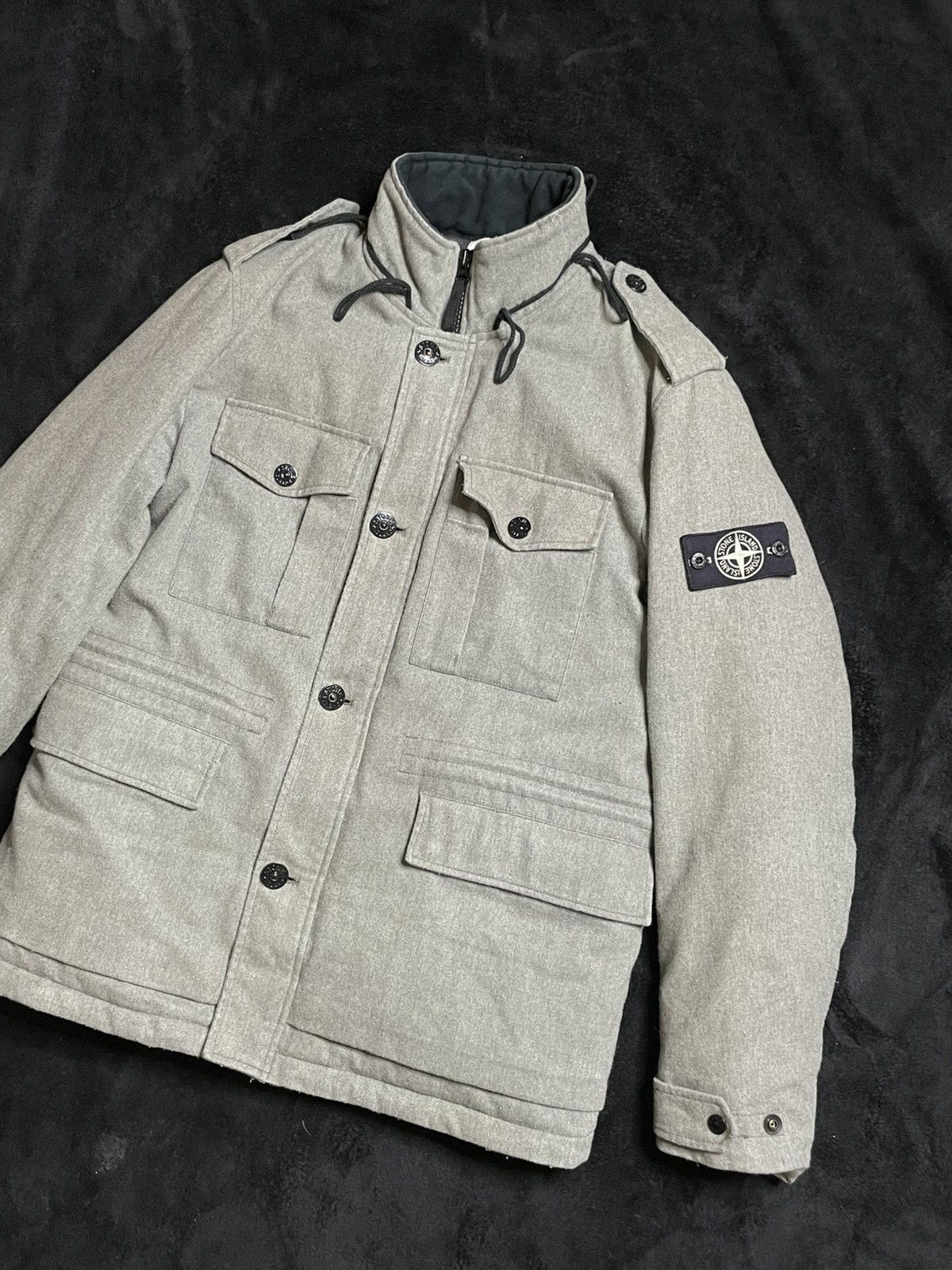 Stone Island Stone Island Ice Jacket Wool Blend Grey 2014 Size L Size US L / EU 52-54 / 3 - 6 Thumbnail