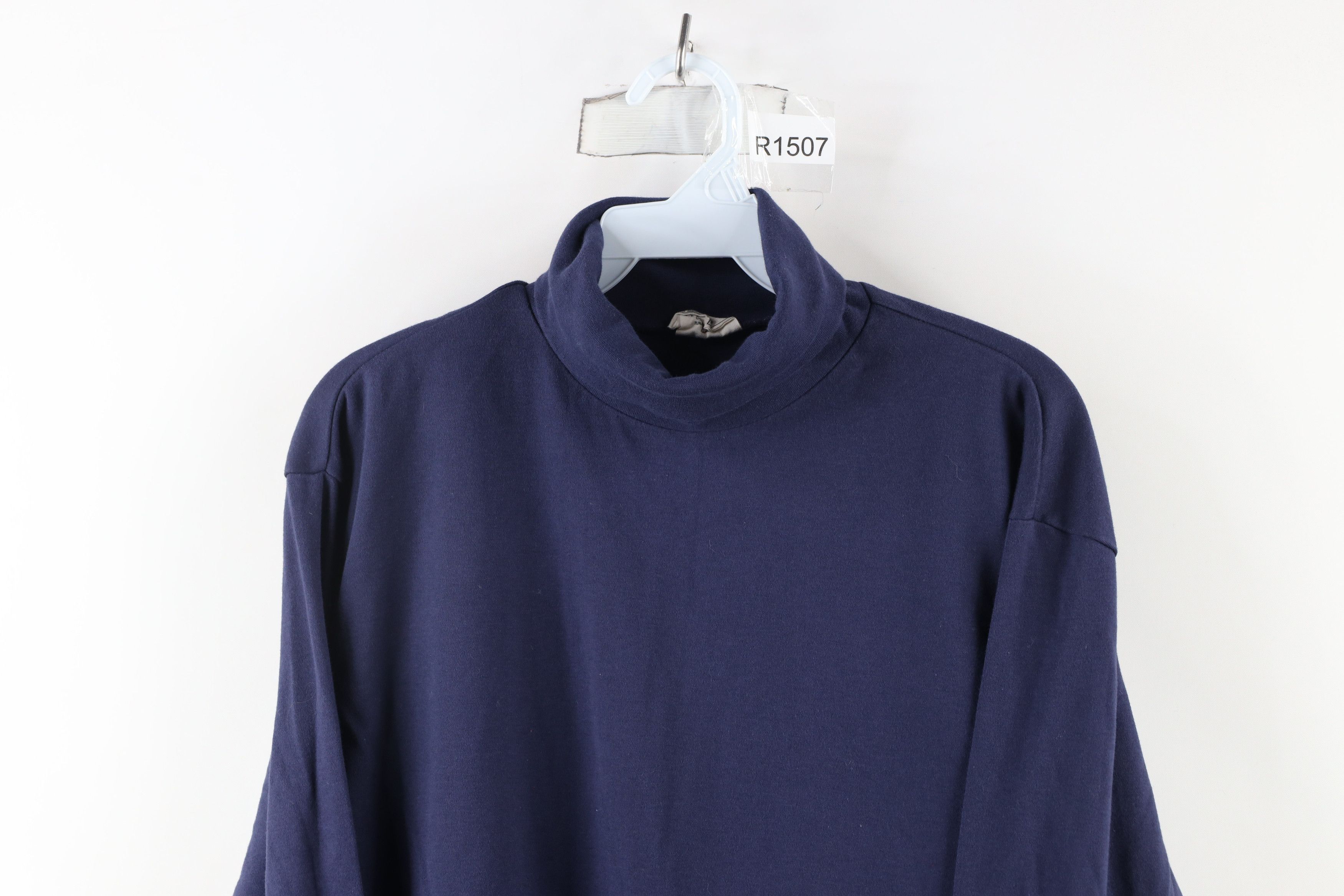 Gap × Vintage Vintage 90s Gap Long Sleeve Turtleneck T-Shirt Blue USA Size US M / EU 48-50 / 2 - 2 Thumbnail