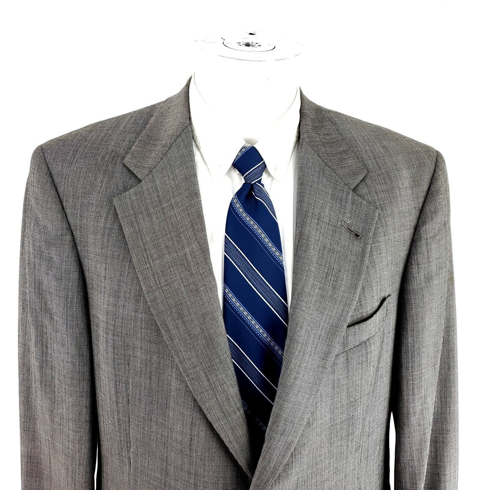 Hart Schaffner Marx Hart Schaffner Marx Wool 2 Button Blazer 40R Gray Check Size 40R - 1 Thumbnail