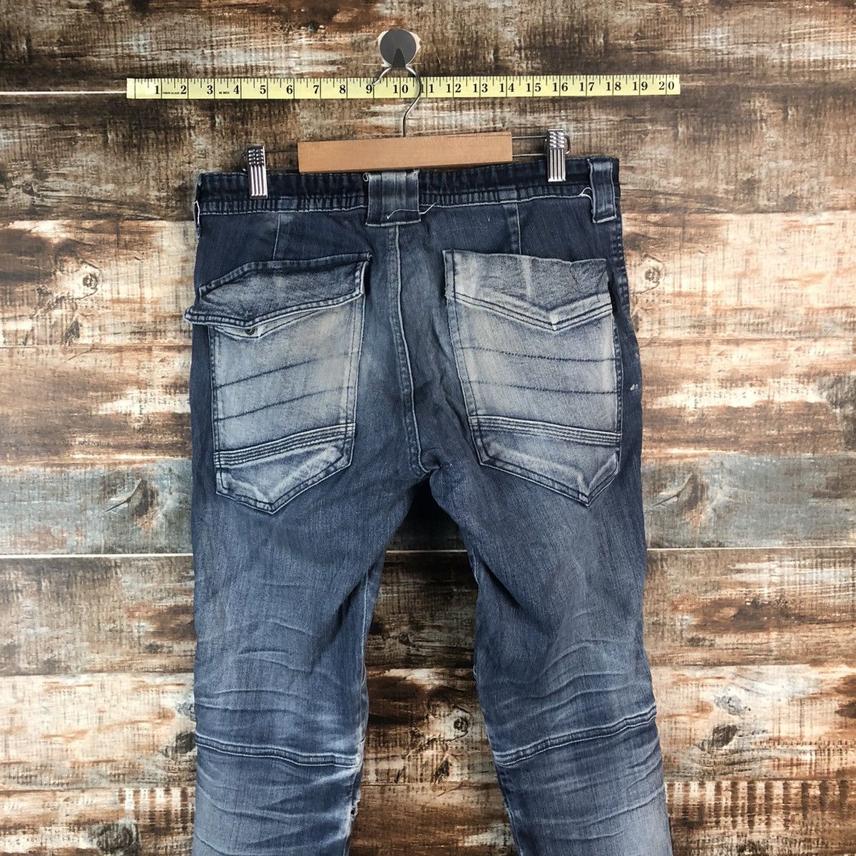 Japanese Brand Field Core Blue Distressed Denim Pants #A2122 Size US 31 - 17 Thumbnail