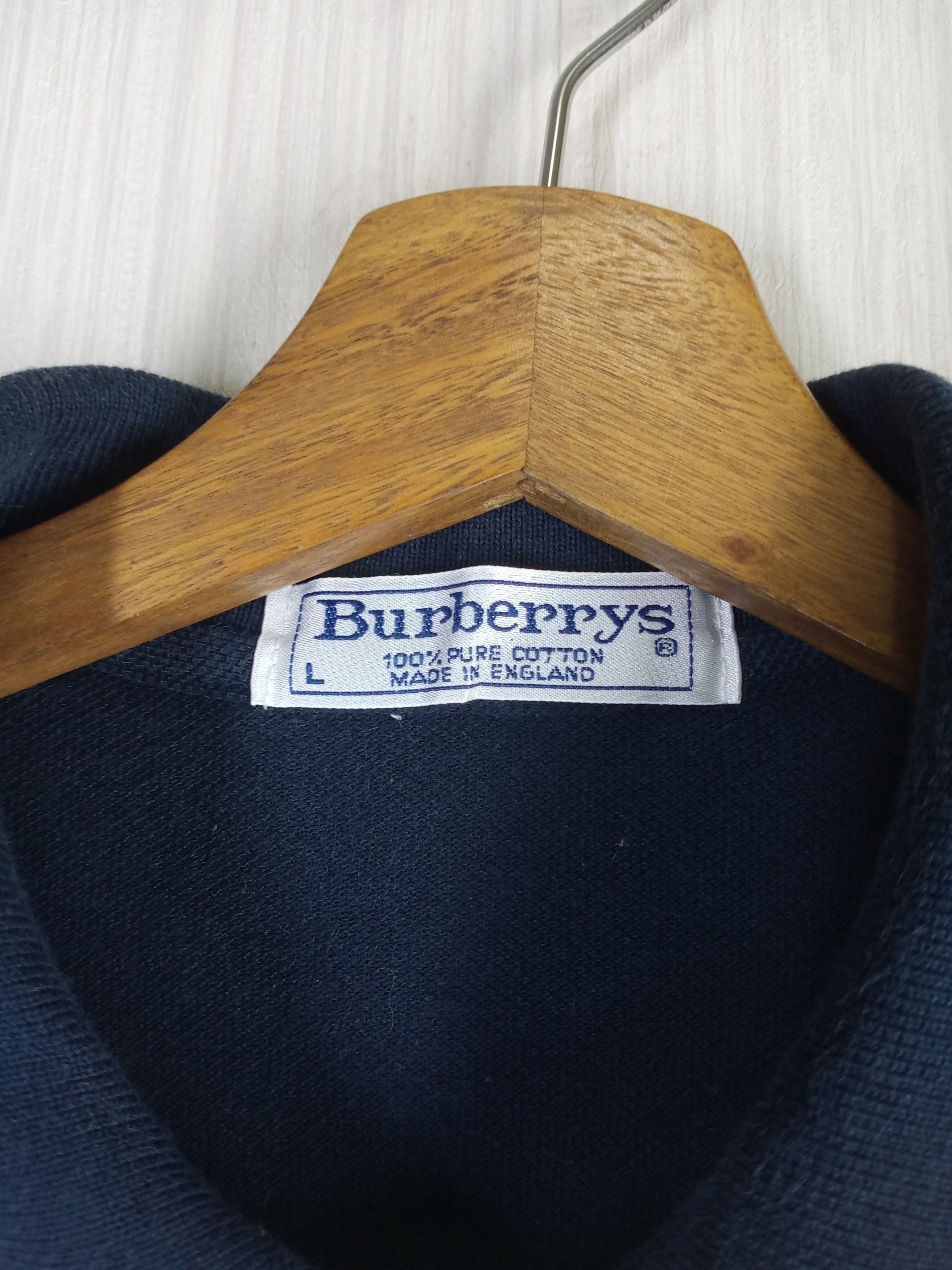 Burberry Rare Vintage 90s Burberrys Polo Shirt Made in England Size US L / EU 52-54 / 3 - 4 Thumbnail