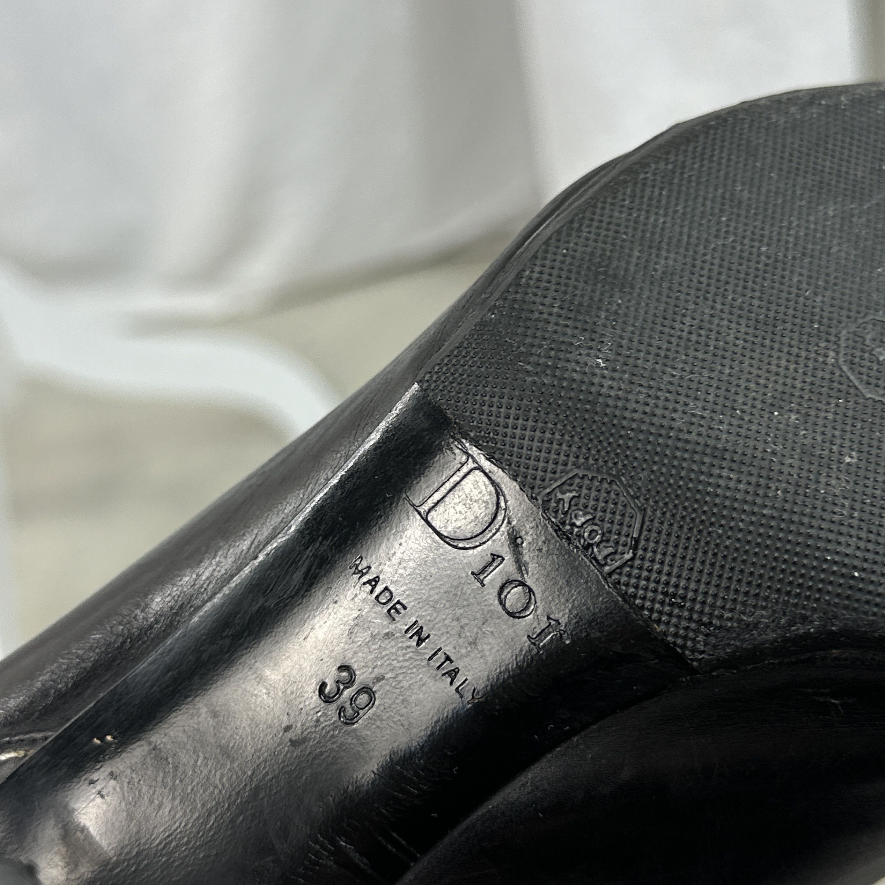 Dior × Vintage Vintage Leather 00s Old Money Christian Dior CD Logo Heels Size US 8 / IT 38 - 11 Thumbnail