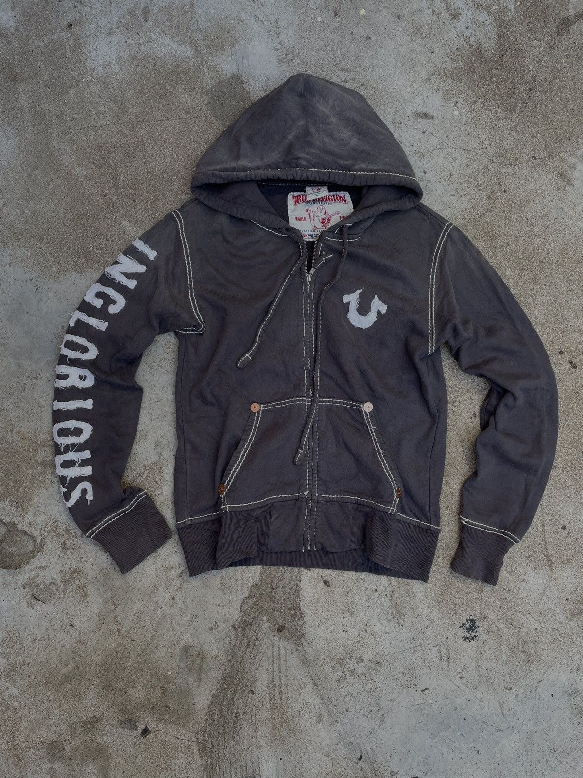 True Religion Vintage True Religion natural sun faded hoodie Size US M / EU 48-50 / 2 - 1 Thumbnail