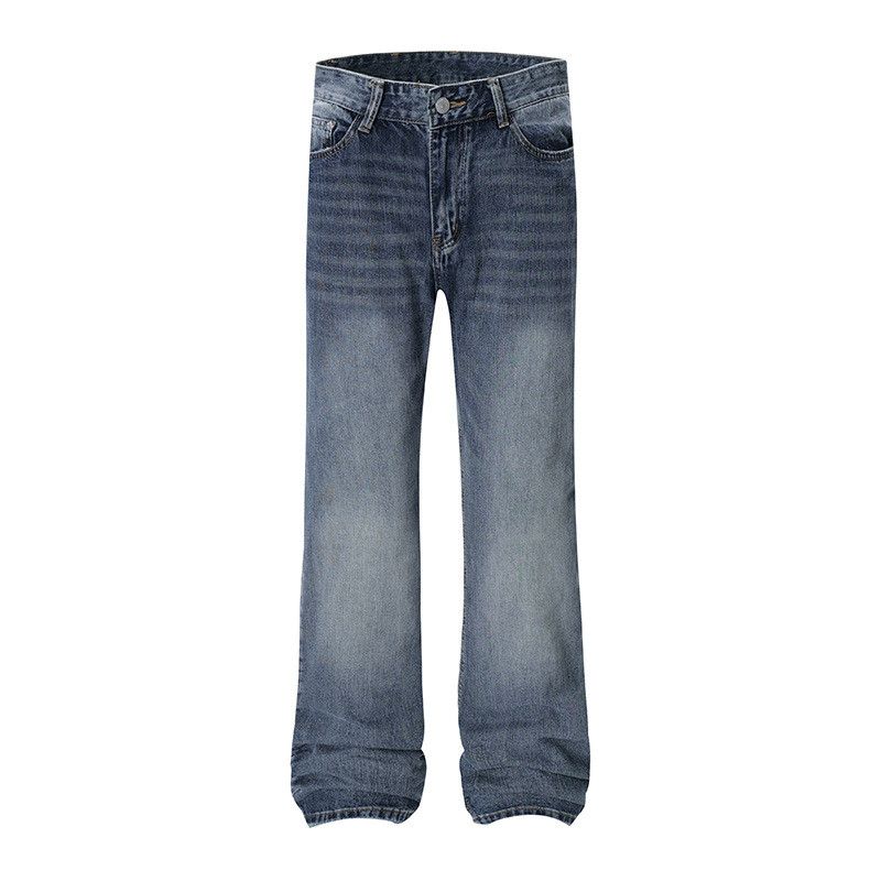 American retro vintage washed distressed jeans