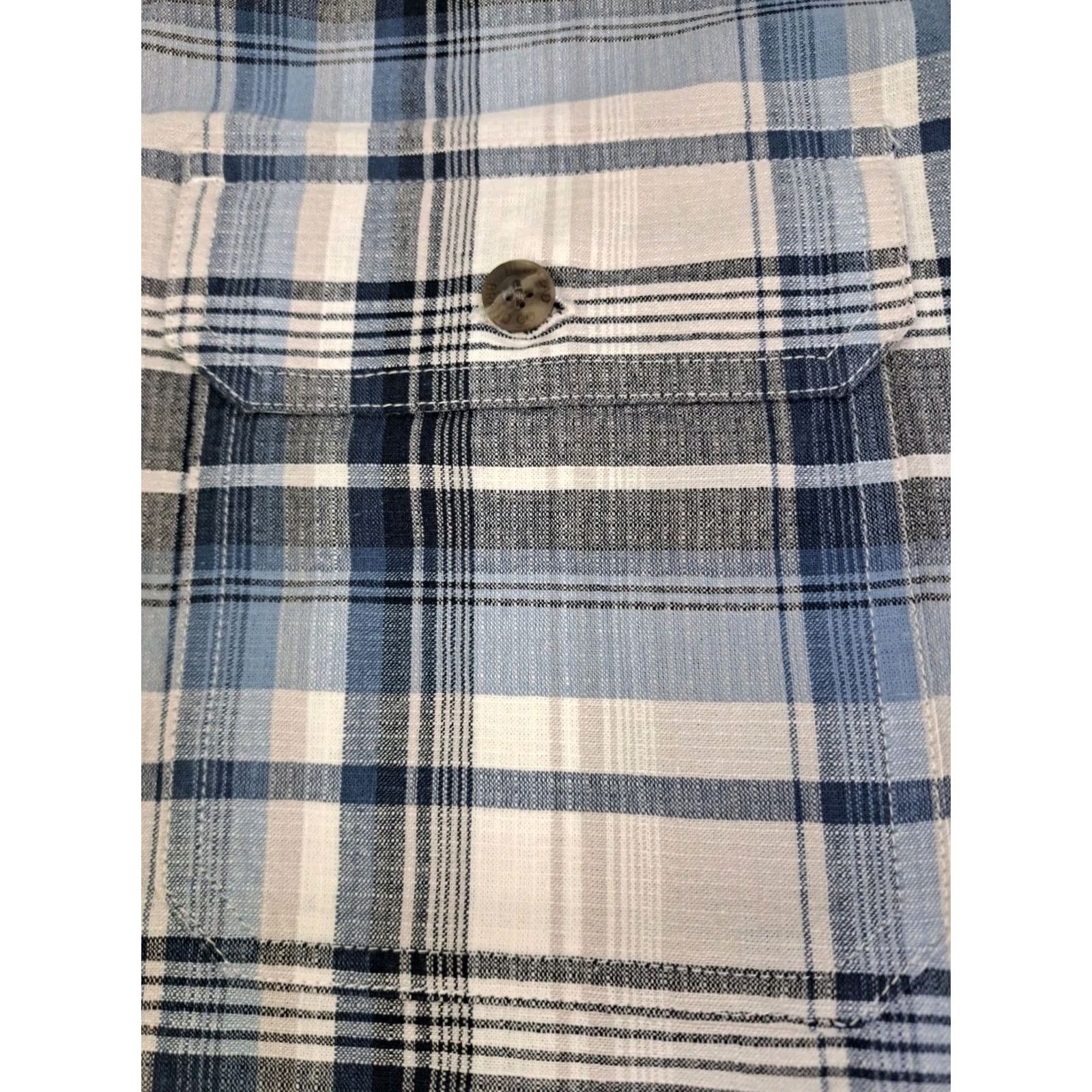Vintage Red Head Mens Plaid Button Up Shirt Size Large Blue/Grey Short Sleeve C #7262 Size US L / EU 52-54 / 3 - 5 Thumbnail