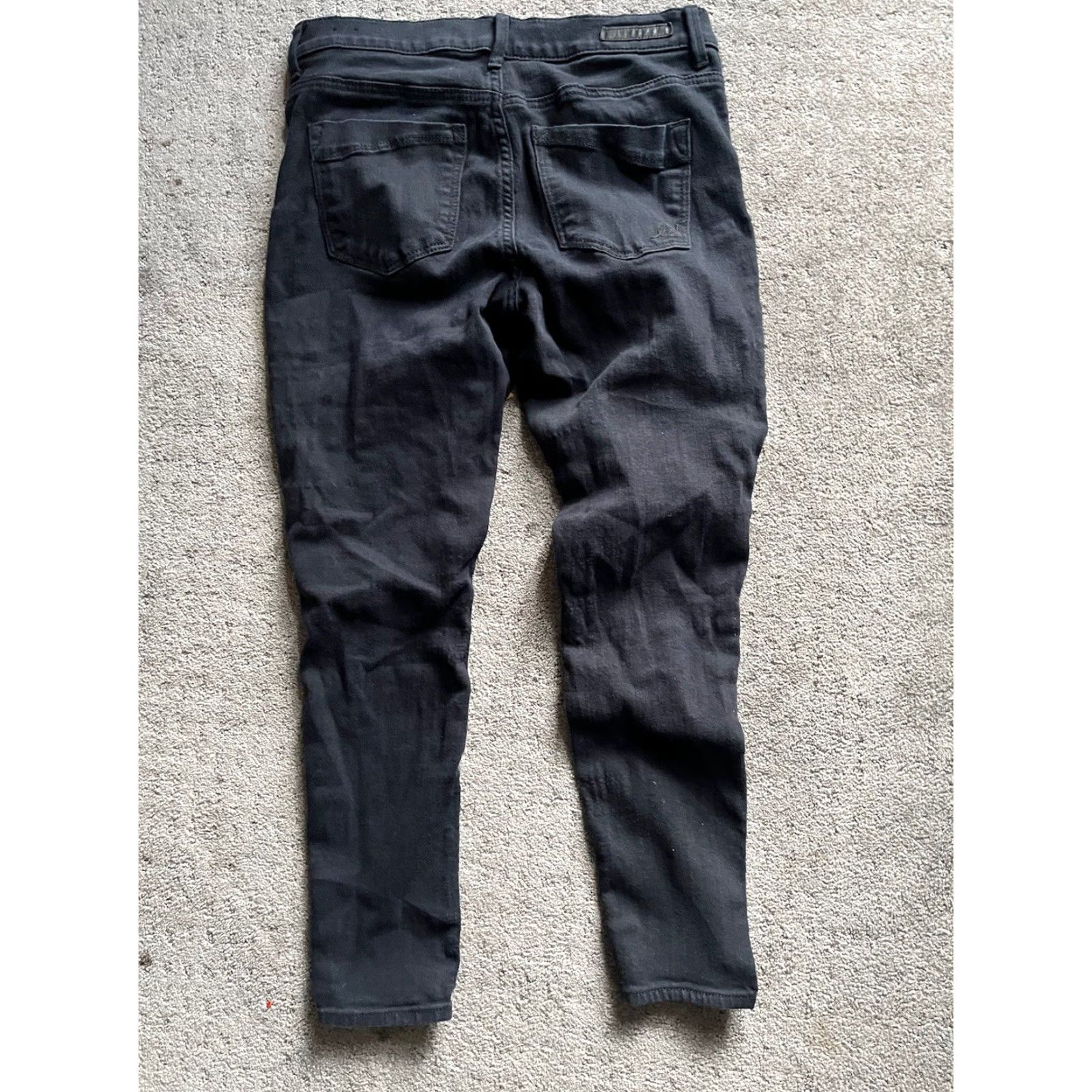 Express Express Ankle Legging Black Jeans Women Size 8S Mid Rise Denim EUC Size 30" / US 8 / IT 44 - 3 Thumbnail