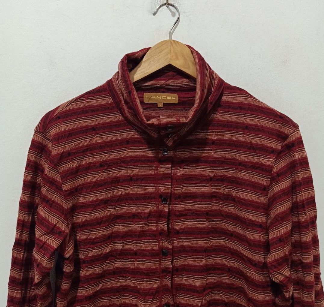 Lancel LANCEL Paris turtleneck striped tshirt Made in Japan Size US M / EU 48-50 / 2 - 4 Thumbnail