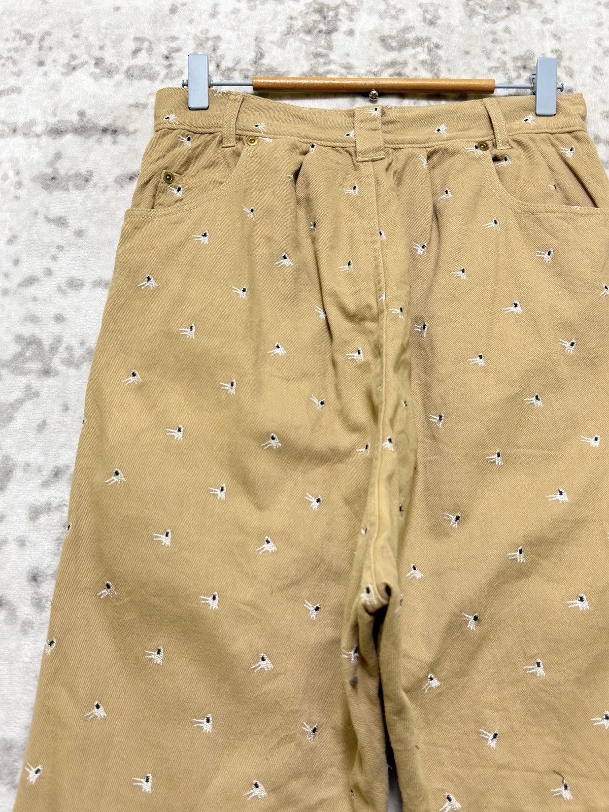 Issey Miyake Vintage Mercibeaucoup Embroidered Drop Crotch Pants Size US 27 - 10 Thumbnail