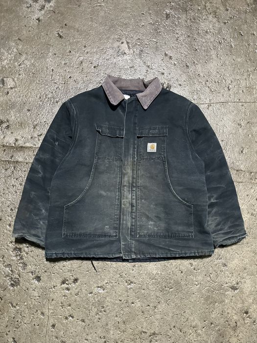 Vintage Crazy Vintage Carhartt Duck Canvas Jacket Faded Workwear | Grailed