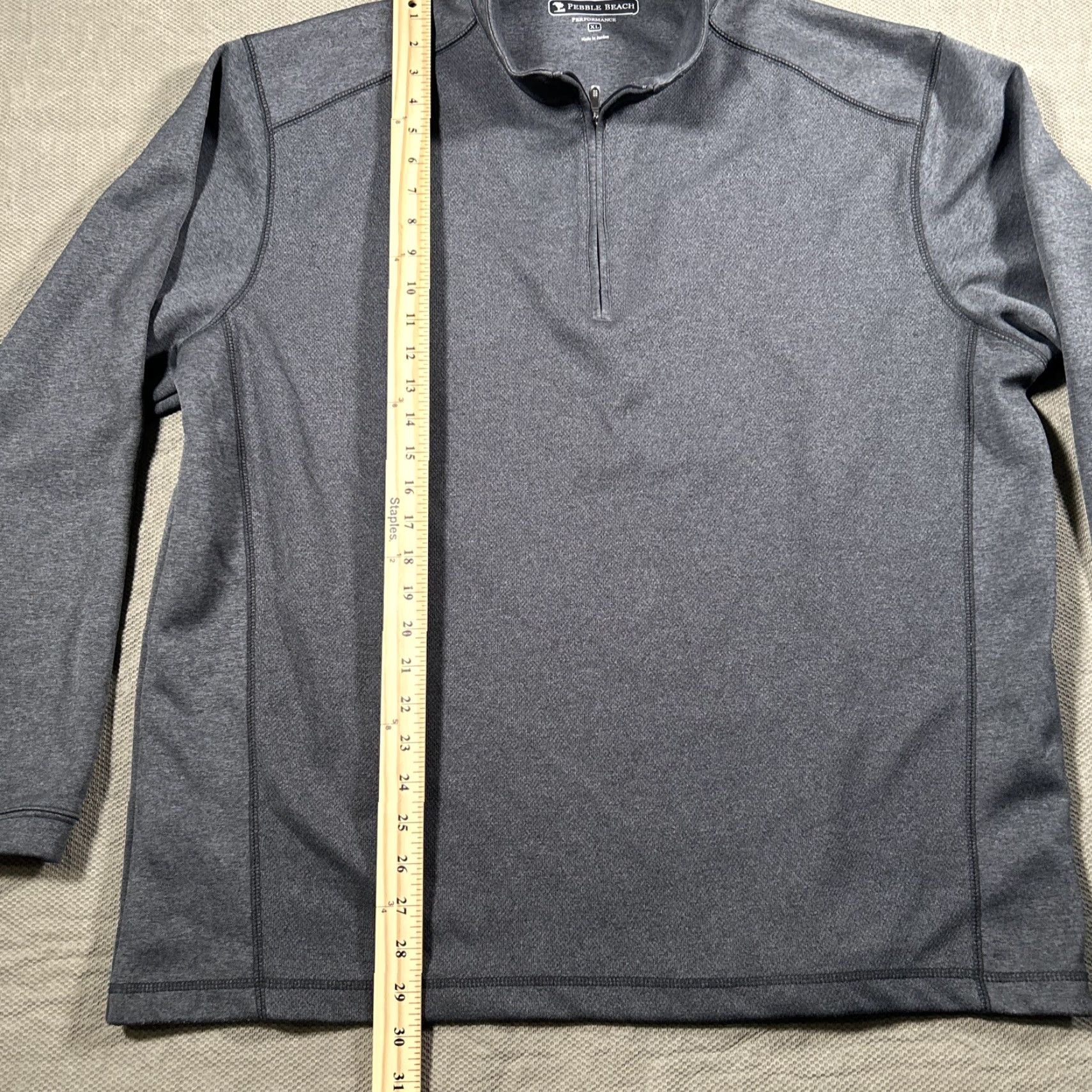 Vintage Pebble Beach Mens 1/4 Zip Performance Pullover Gray XL Shirt Golf Size US XL / EU 56 / 4 - 5 Thumbnail
