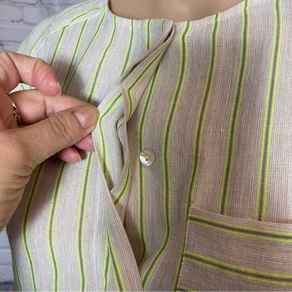 Mango NWT New Mango Striped Linen Blend Blouse Size S Size S / US 4 / IT 40 - 9 Thumbnail