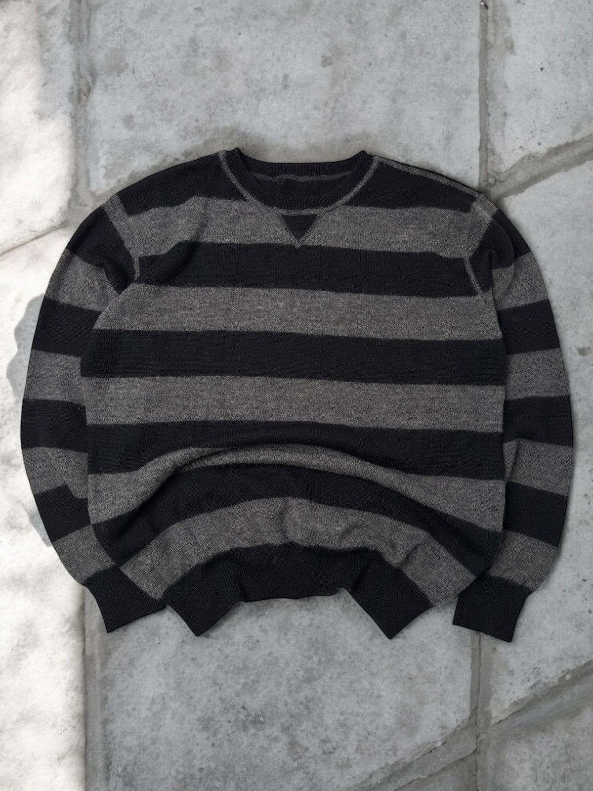 Vintage Vintage striped sweater knit y2k wool swag 90s 00s retro sk8 Size US L / EU 52-54 / 3 - 1 Thumbnail