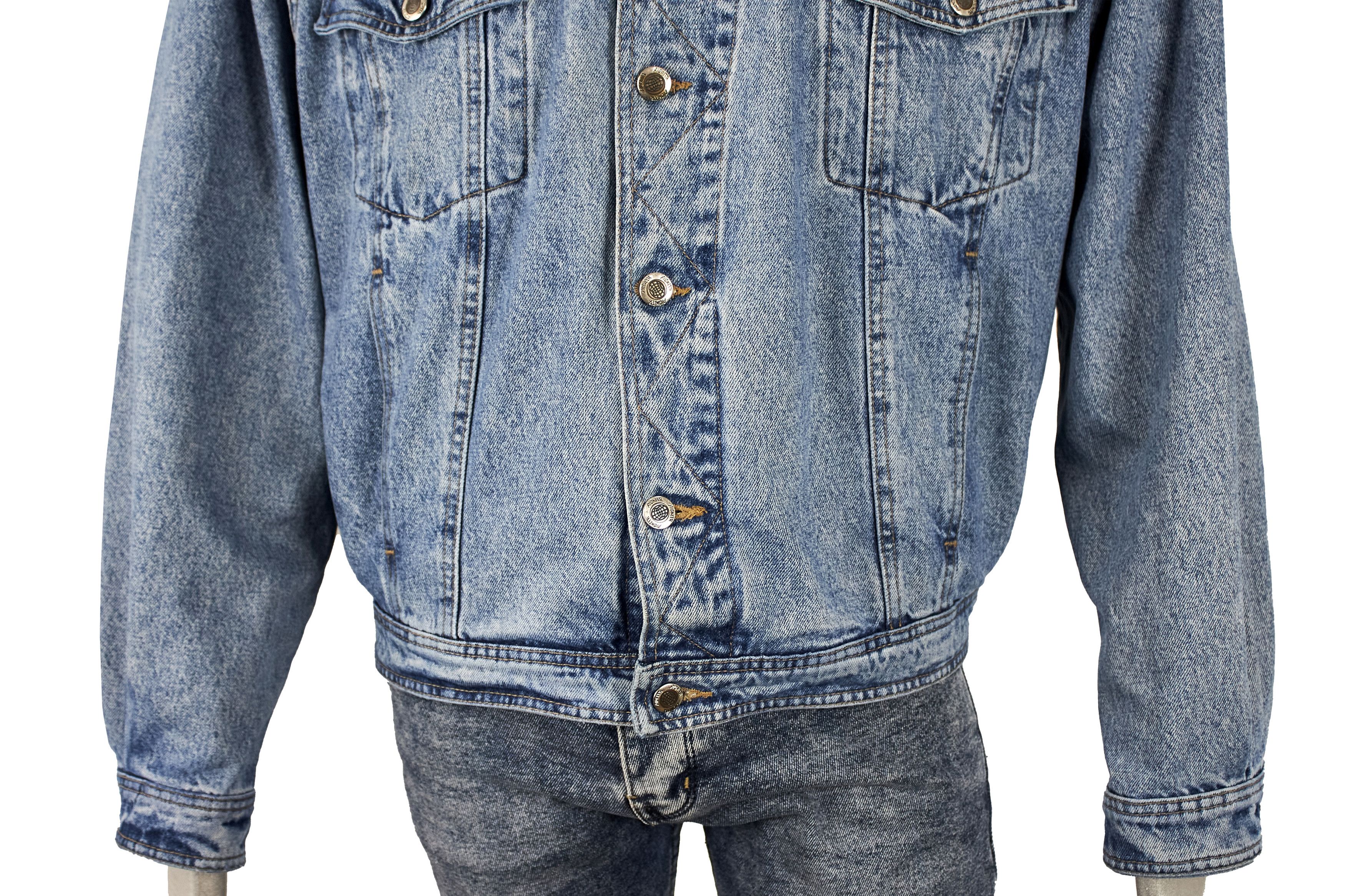 Vintage Rare vintage men's blue trucker denim jacket Pioneer Size US L / EU 52-54 / 3 - 7 Thumbnail