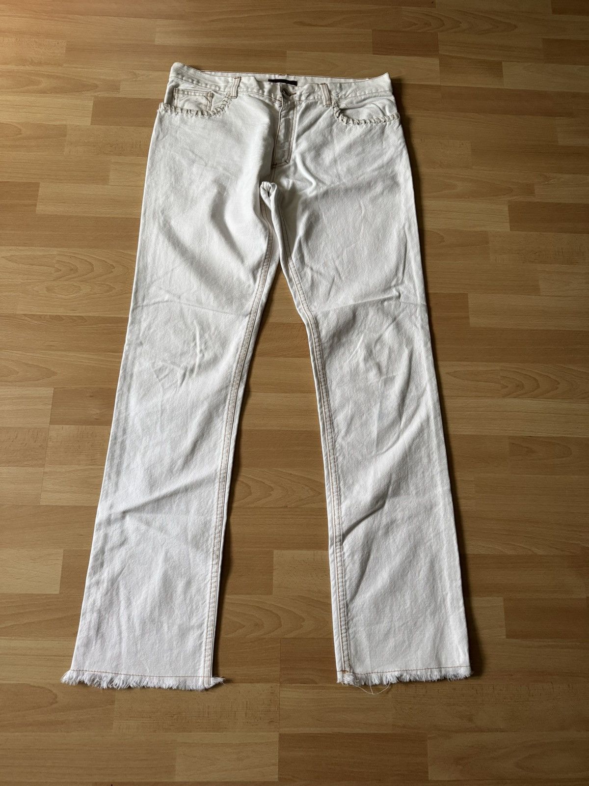 Roberto Cavalli Roberto Cavalli mainline straight fit Jeans white Size US 32 / EU 48 - 1 Thumbnail