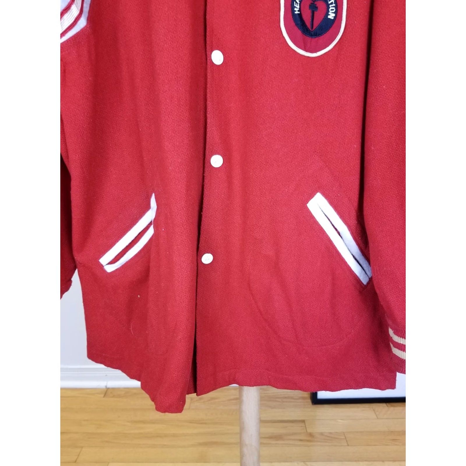 Vintage VINTAGE BLOOMSBURG AMBULANCE CPR RED WOOL VARSITY JACKET SZ 40 MEN Shirt? Size US XXS / EU 40 - 5 Thumbnail