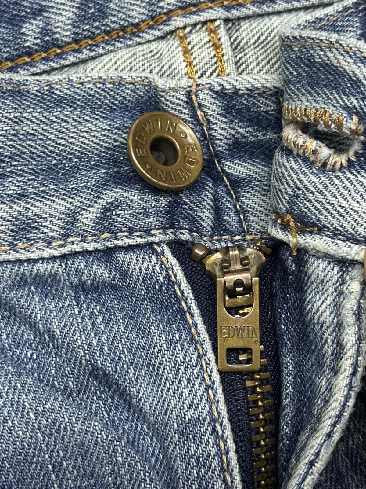Edwin Vintage Edwin 505 Selvedge Japan Denim Straight Leg Faded Size US 30 / EU 46 - 13 Thumbnail