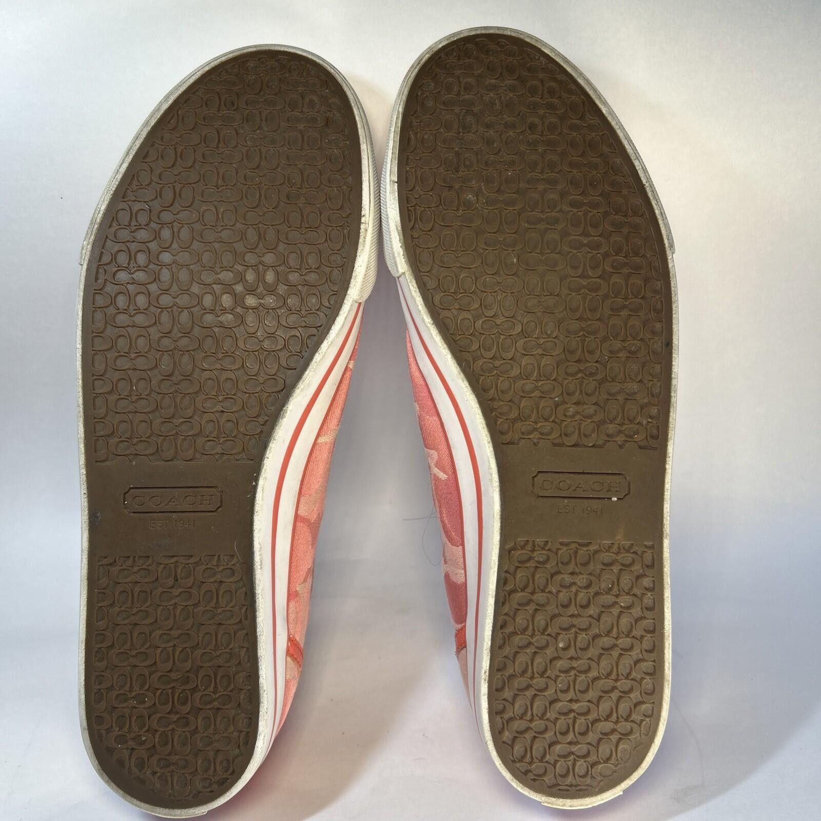 Coach COACH Lace Up Leatherwear EST. 1941 Canvas Sz 10 Pink Logo Size US 10 / IT 40 - 6 Thumbnail