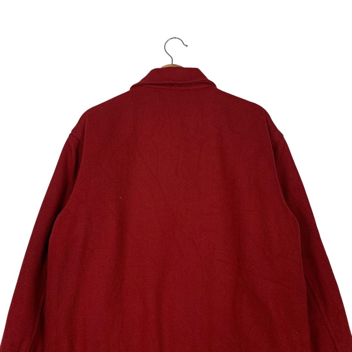 Japanese Brand Vintage 90s OCTOPUS ARMY RETAIN Red Varsity Jacket #2163-C95 Size US M / EU 48-50 / 2 - 8 Thumbnail
