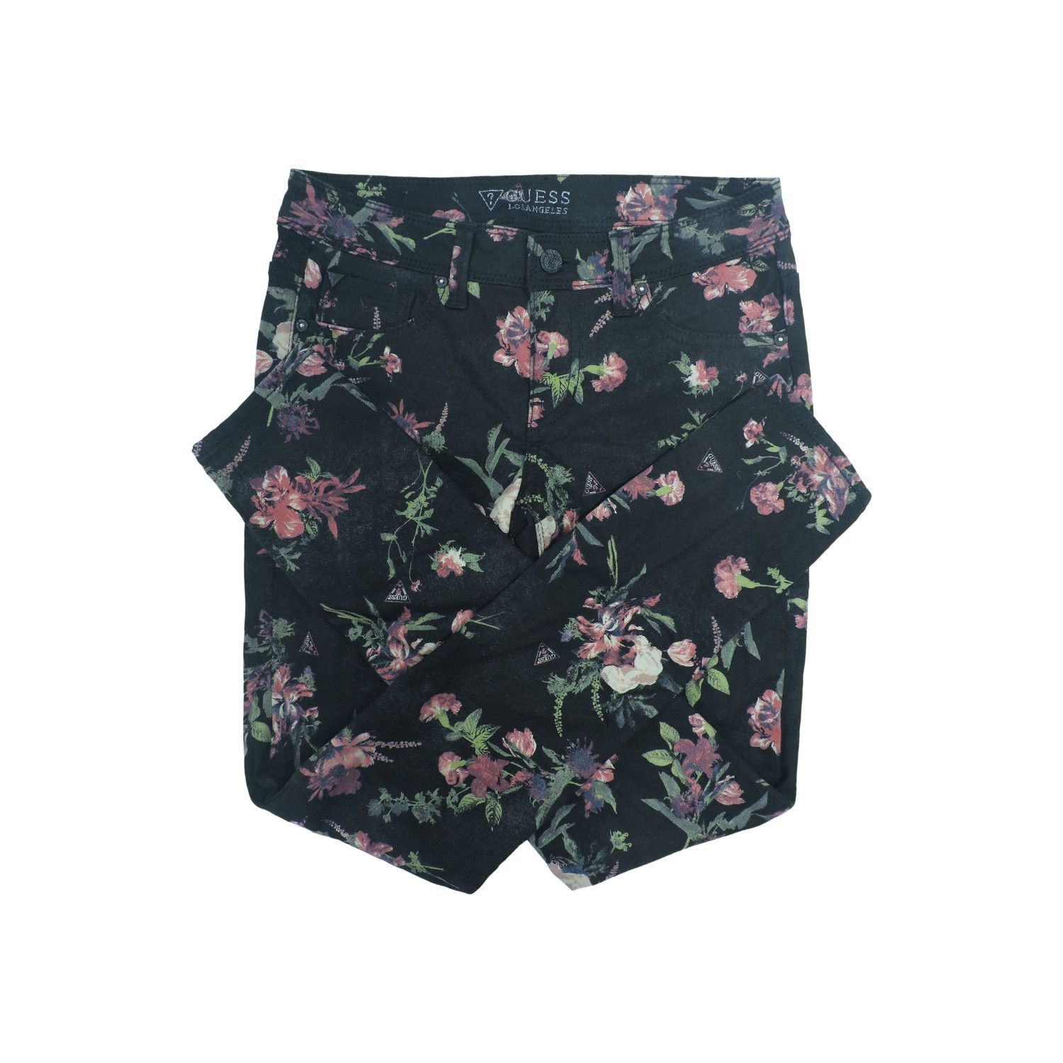 Guess GUESS ULTRA ANGKLE SKINNY FLOWERS DENIM LONG PANTS Size 26" / US 2 / IT 38 - 3 Thumbnail