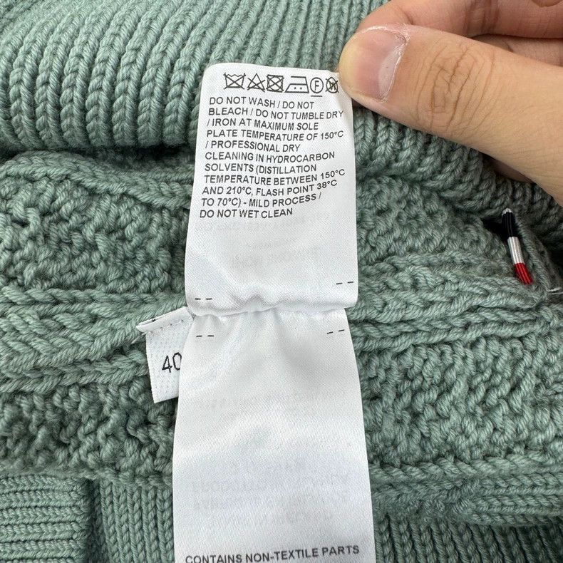 Thom Browne Thom Browne Size 40Long Sleeve Cardigan in Herb Classic log Size US XXS / EU 40 - 7 Thumbnail