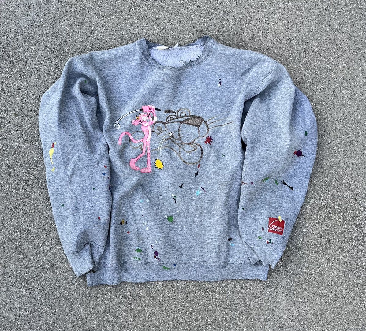 Japanese Brand × Vintage Vintage Pink Panther Crewneck Sweatshirt Distressed 1998 Size US S / EU 44-46 / 1 - 3 Thumbnail