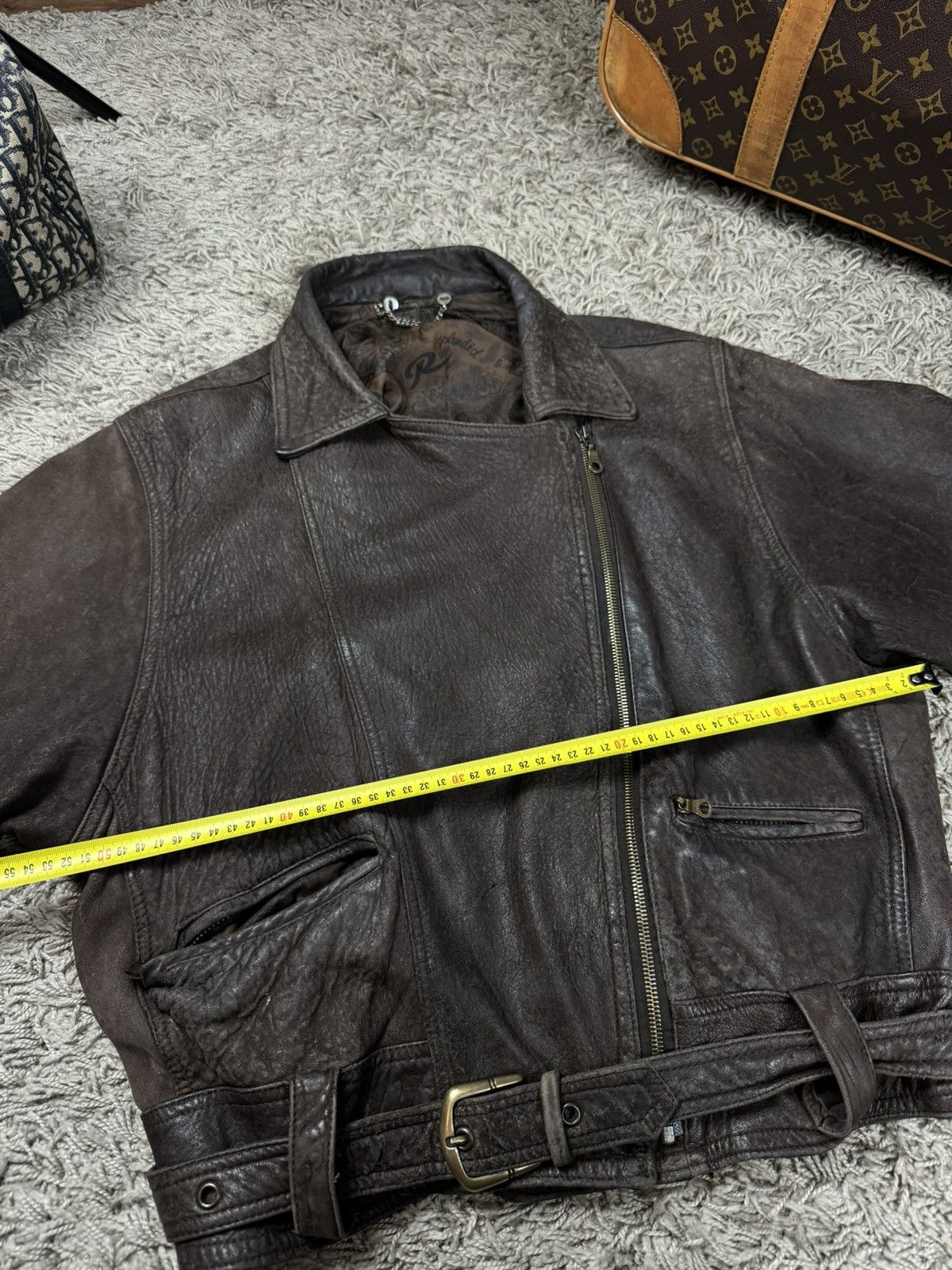Vintage Vintage leather bomber jacket 90s original retro casual item Size US M / EU 48-50 / 2 - 4 Thumbnail