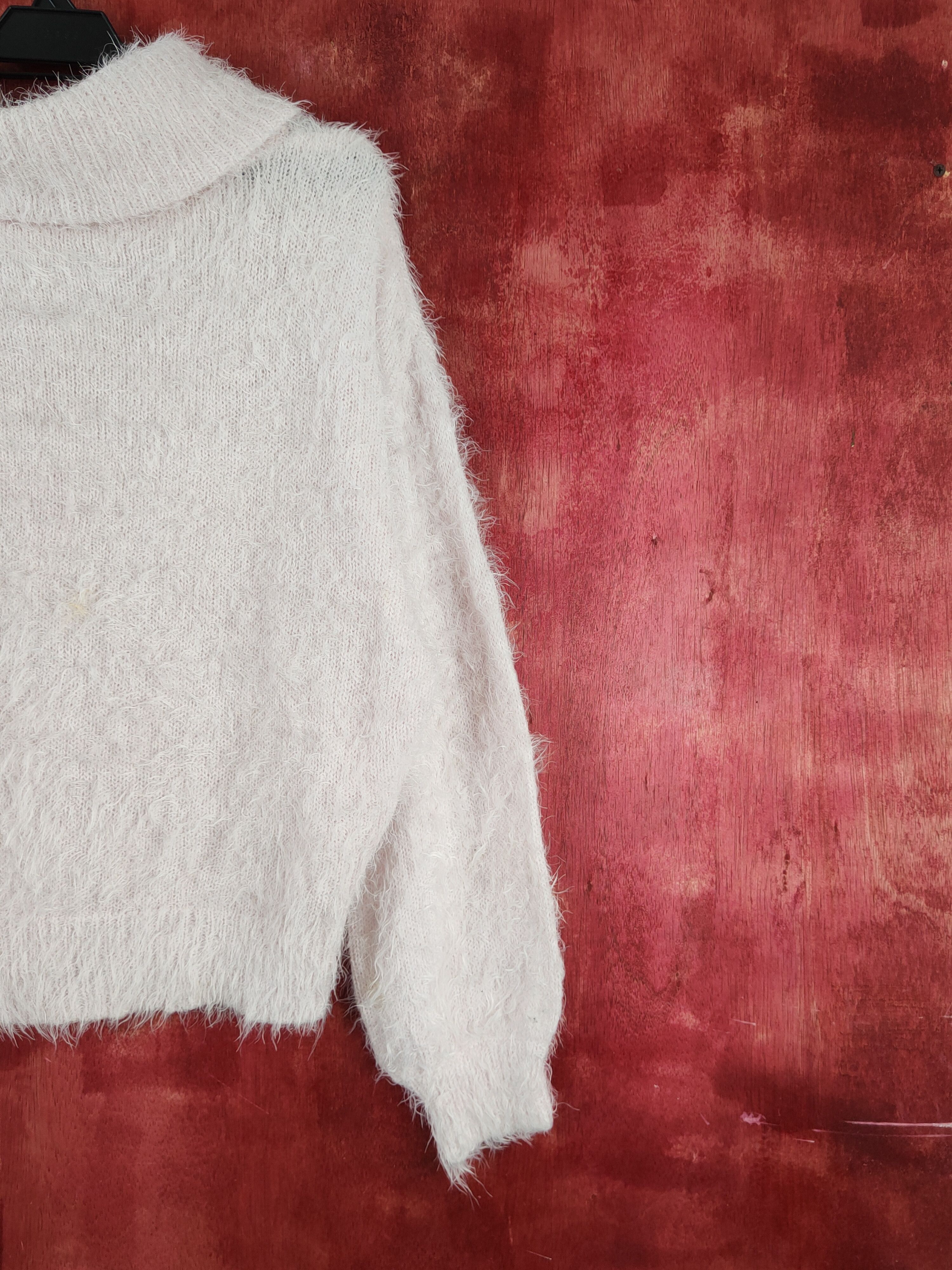 Vintage Ray Cassin Favori Pink Fur Mohair Knitwear #S2006 Size L / US 10 / IT 46 - 9 Thumbnail